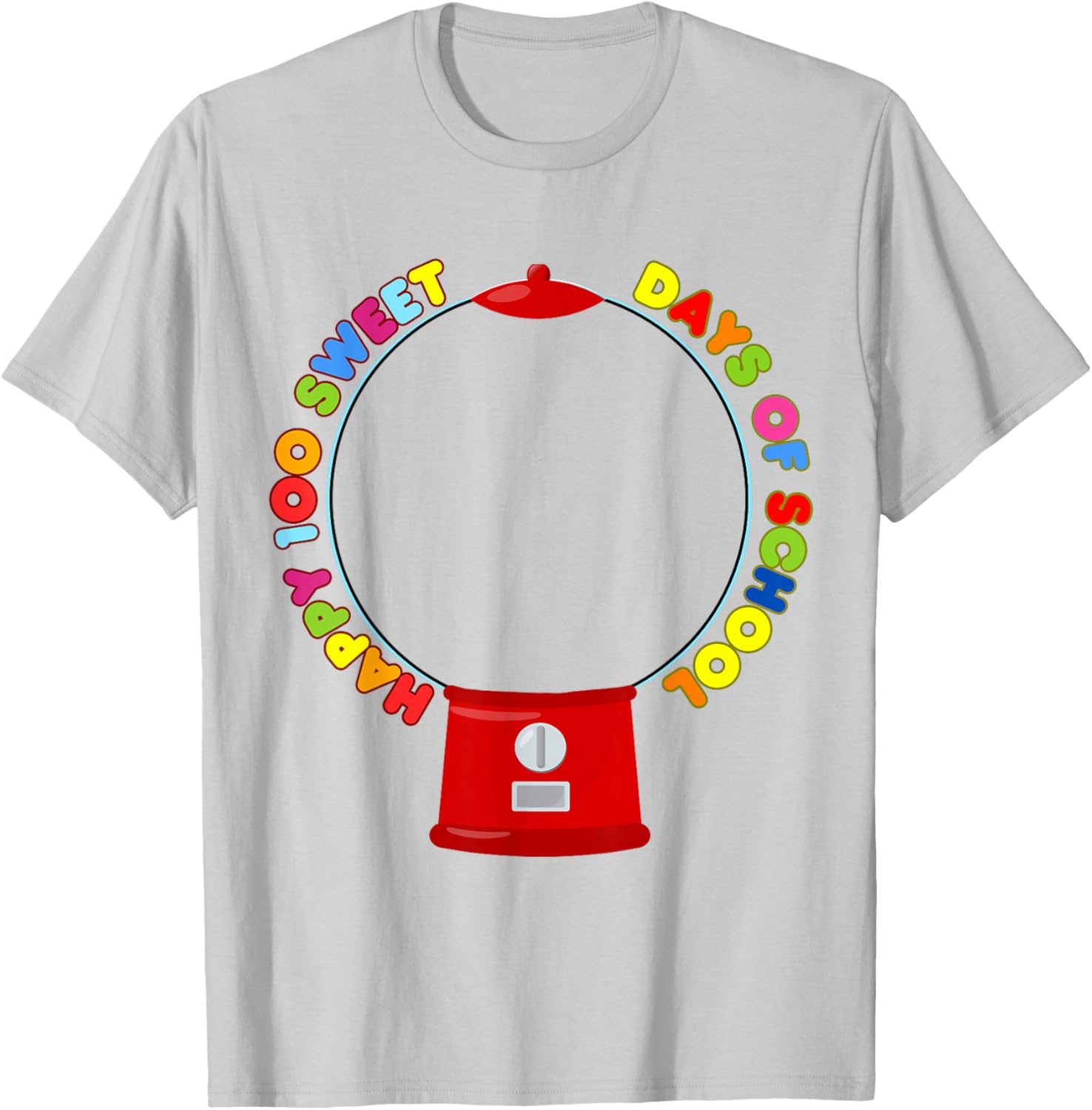 100 Days of School Gumball Machine DIY Blank T-Shirt for Kids - 2