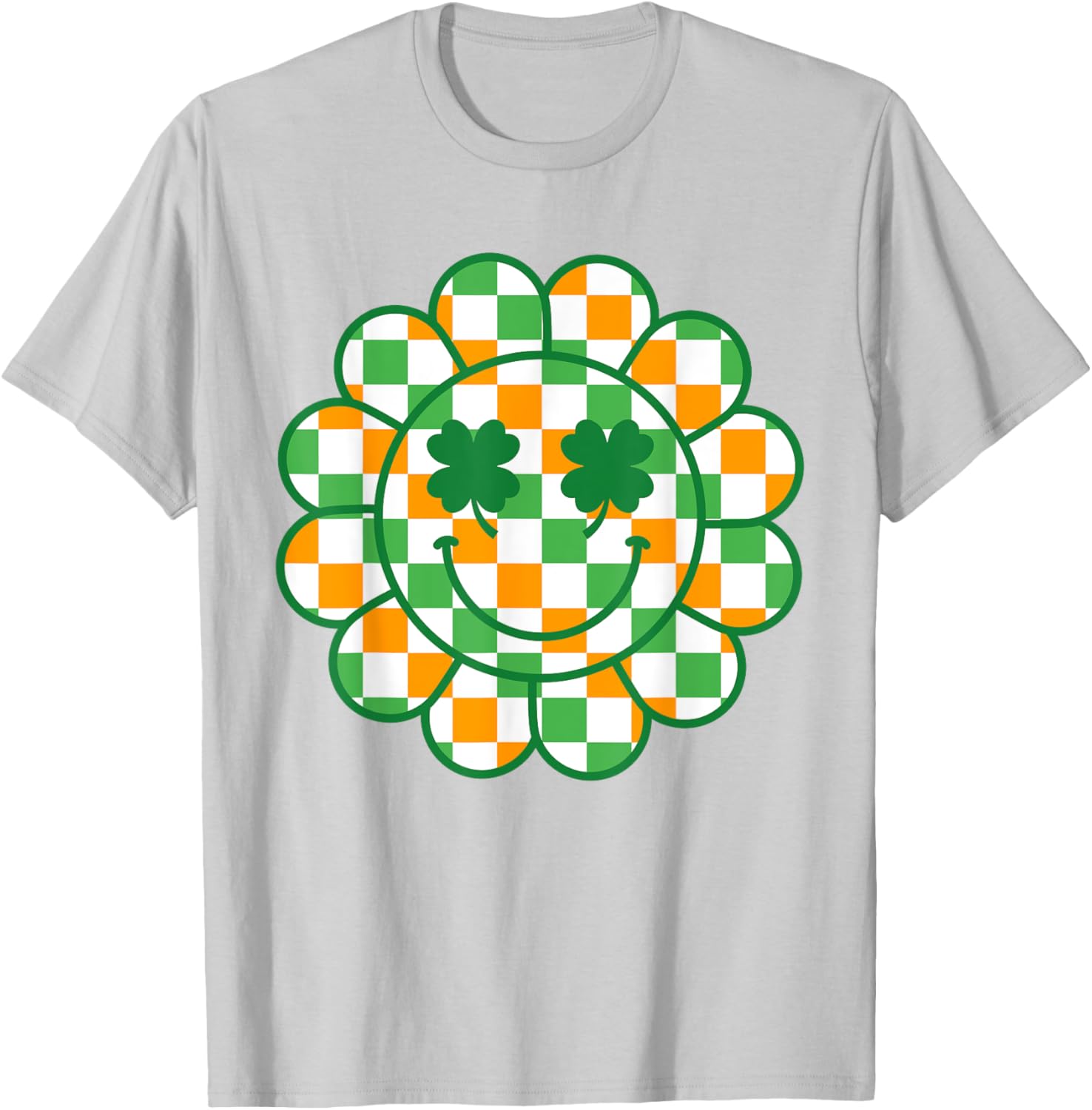 Lucky Shamrock Smile Face T-Shirt for Saint Patrick's Day Fun - 4