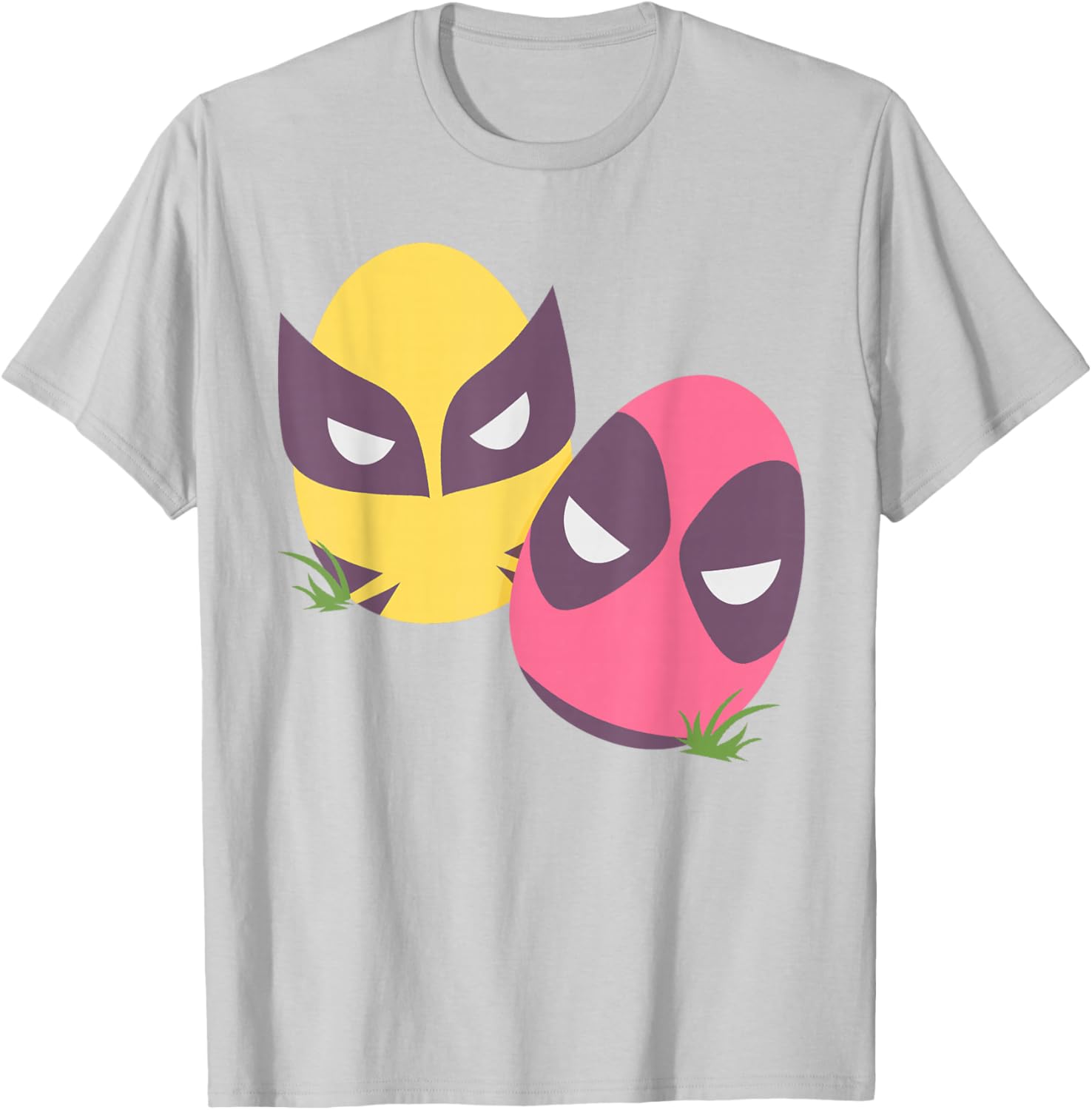 Marvel Deadpool and Wolverine Pastel Easter Eggs T-Shirt for Spring Fun - 13
