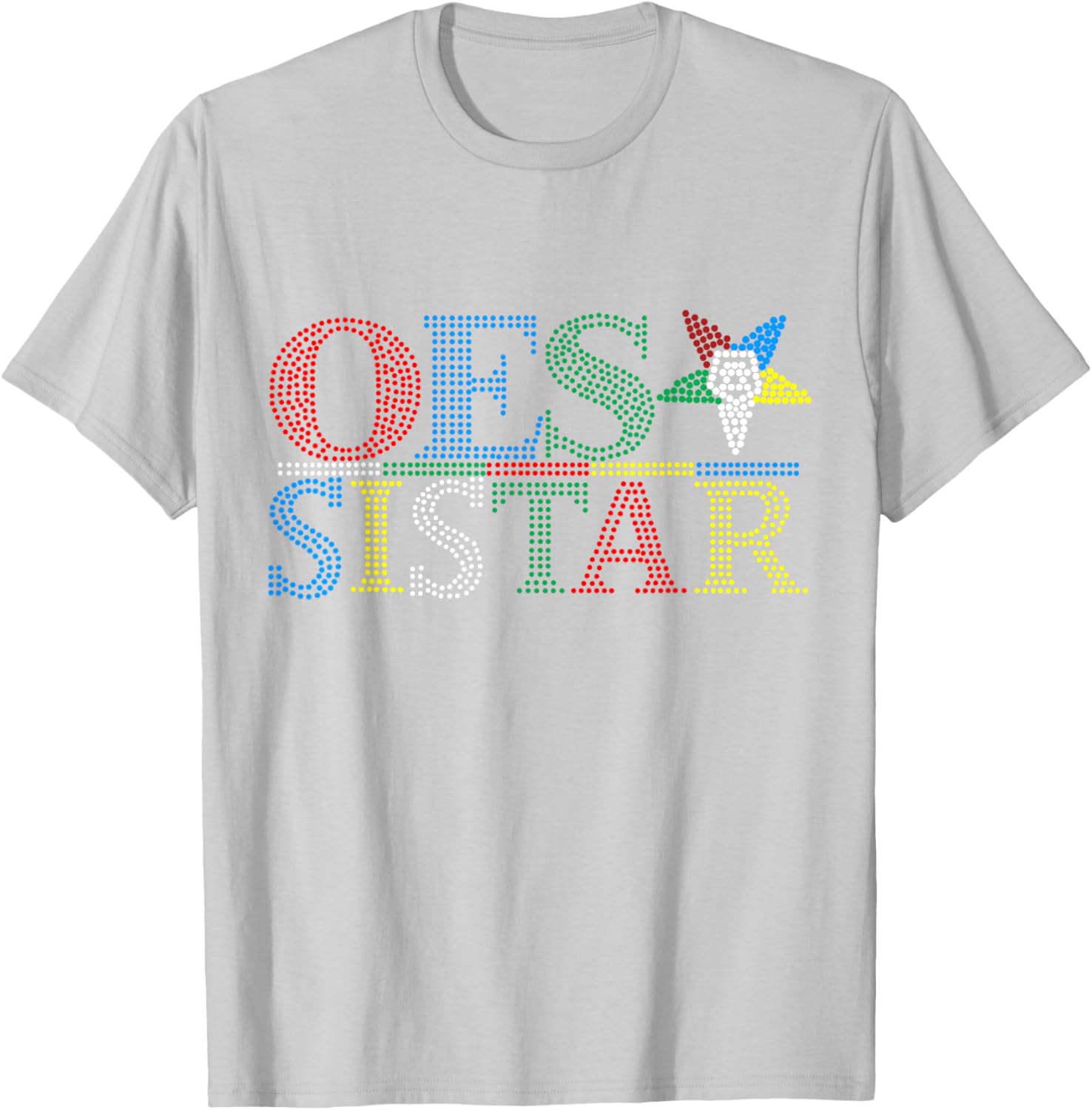 OES Sistar Dot Print Design Order of the Eastern Star Sisters T-Shirt - 27