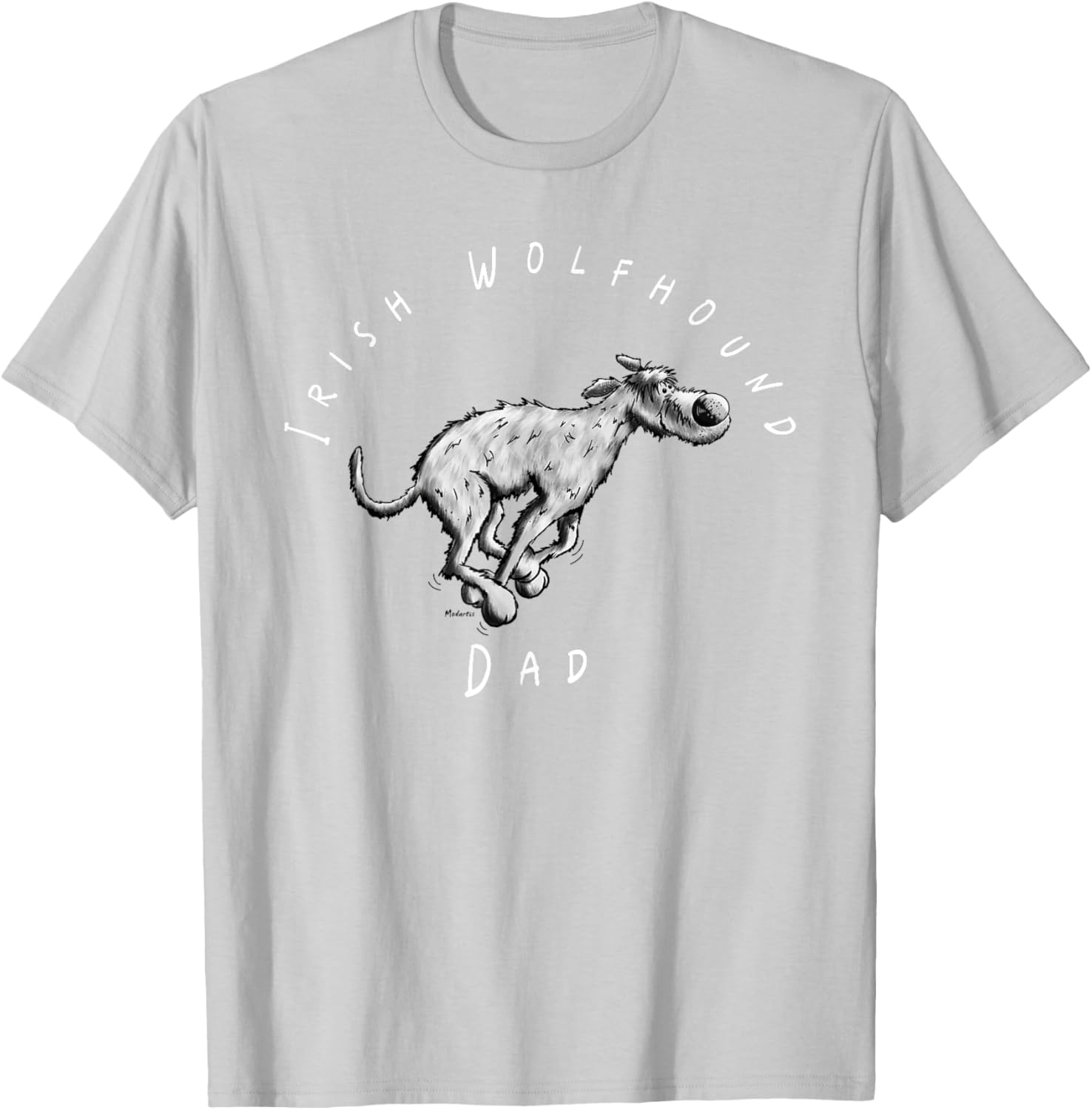 Irish Wolfhound Dad Fun Cartoon T-Shirt for Dog Lovers - Great Gift! - 1