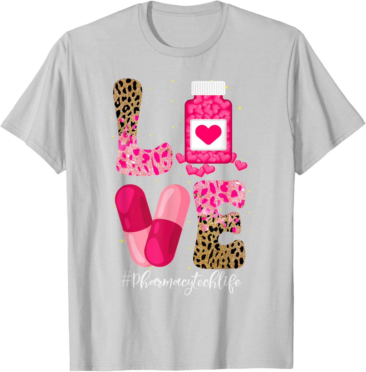 Love Pharmacy Tech Life T-Shirt for Pharmacy Technicians and Medicine Lovers - 14