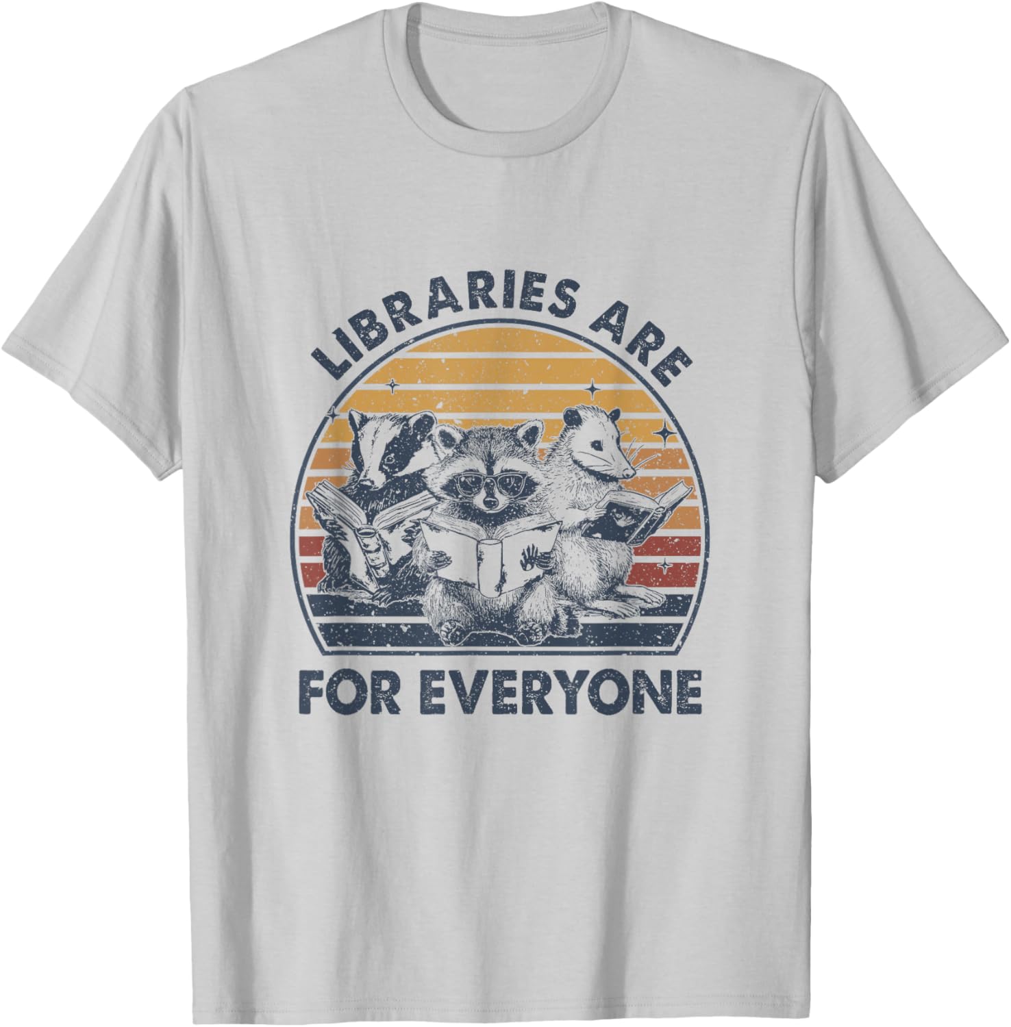 Raccoon Librarian T-Shirt - Celebrate Reading with Banned Books Style - 5
