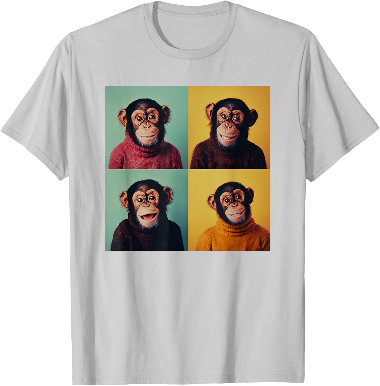 Funny Monkey Chimp T-Shirt for Animal Lovers - Awkward Photoshoot Design - 21