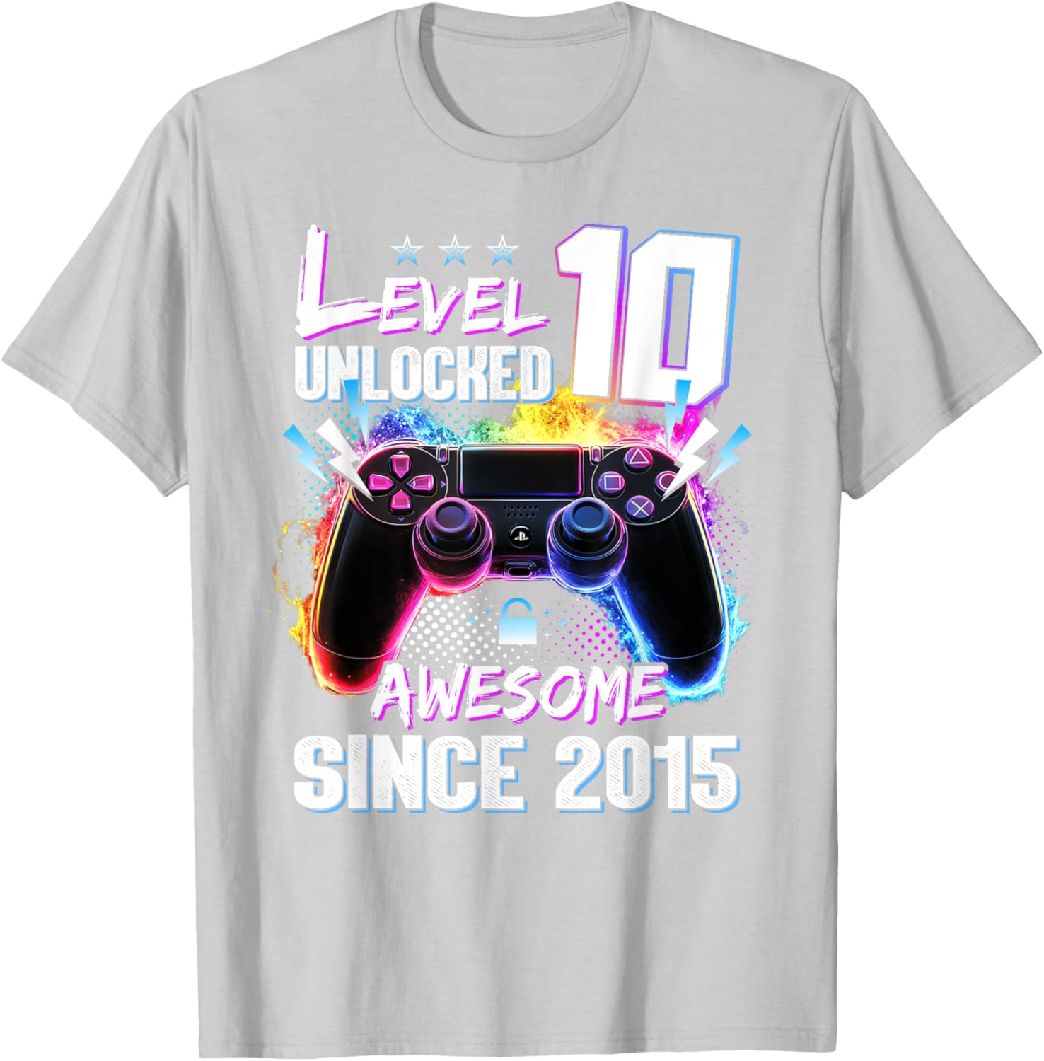 Level 10 Unlocked 10th Birthday T-Shirt Awesome Gift for Kids - 19