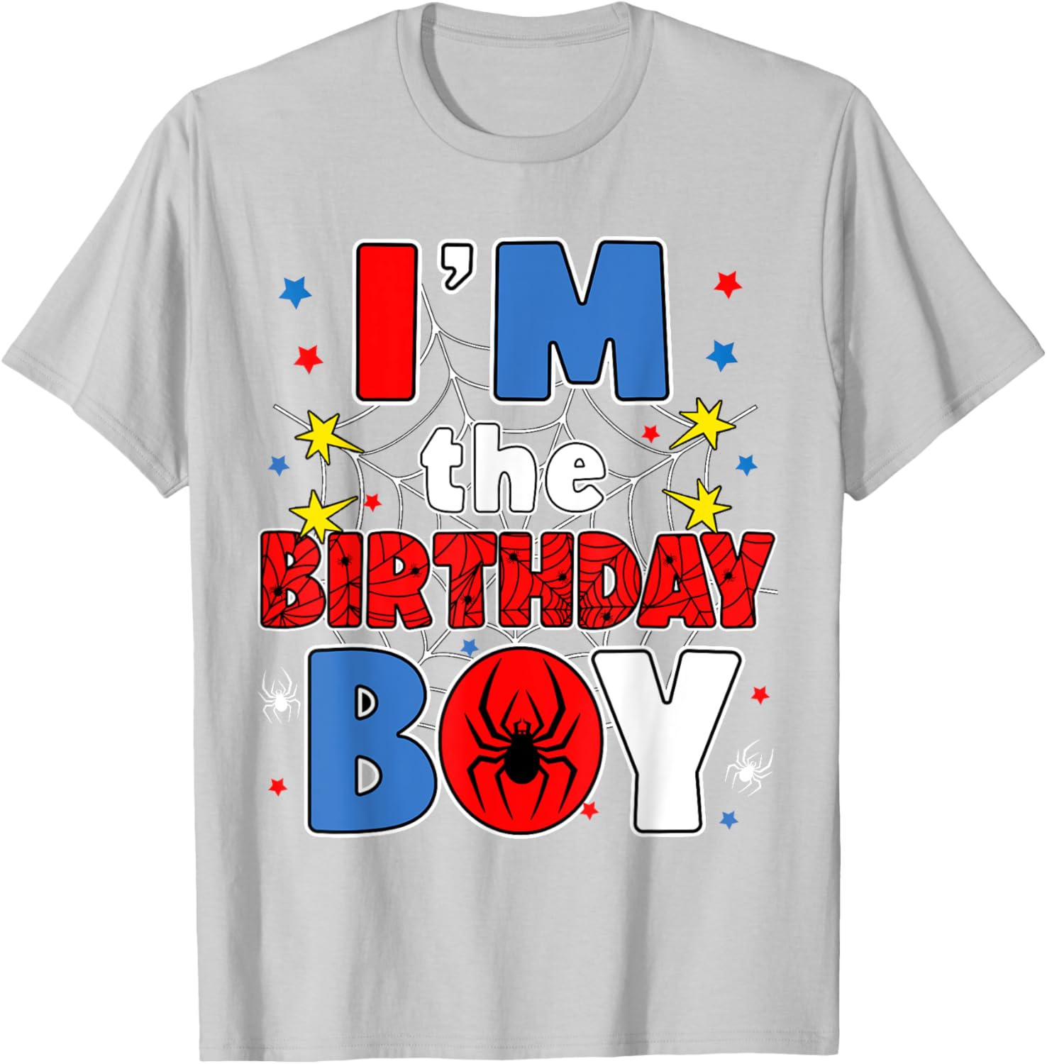 I'm The Birthday Boy Spider Web Family Party T-Shirt for Kids - 24
