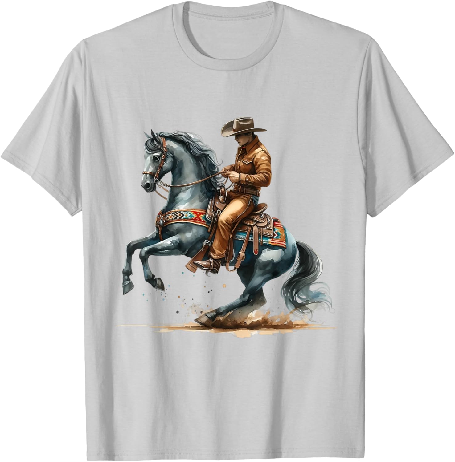 Vintage Rodeo Cowboy Bronco Riding T-Shirt for Western Lovers - 2