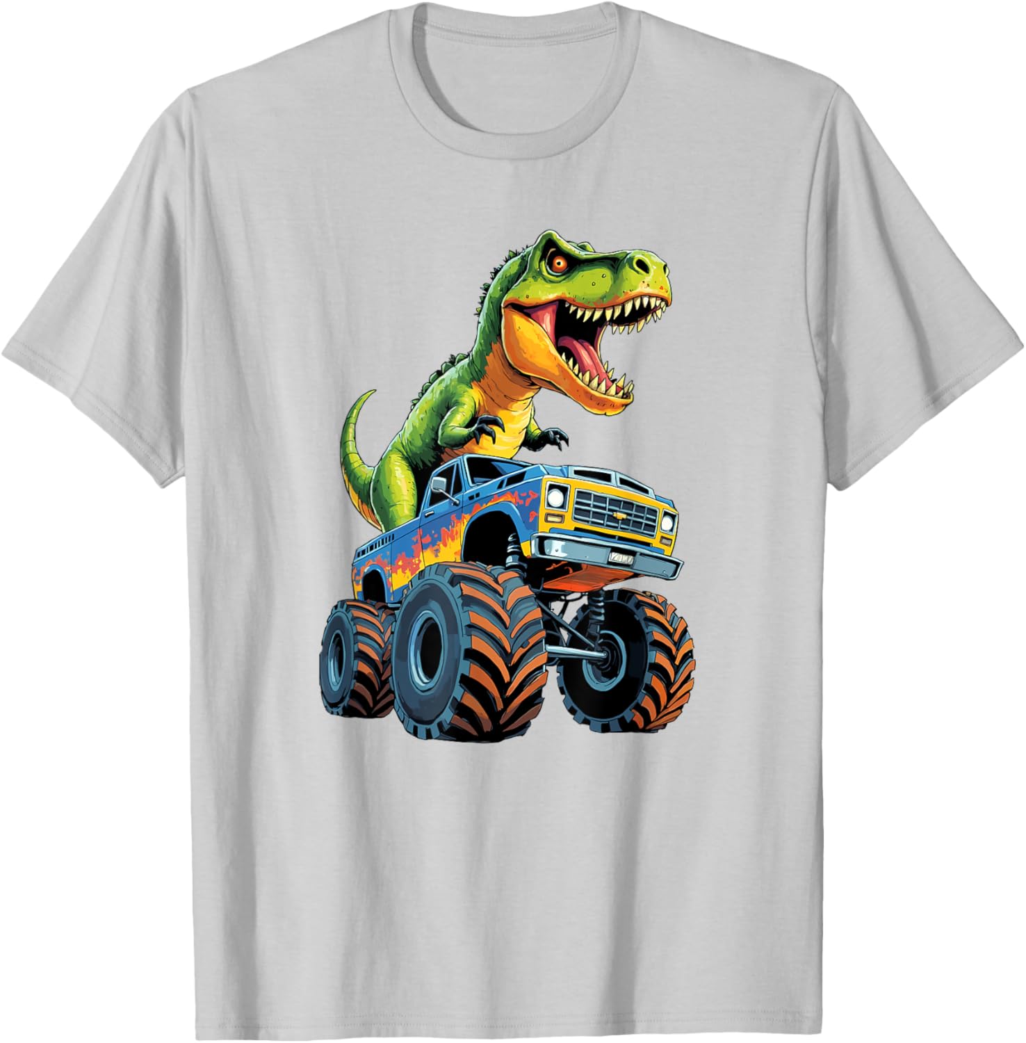 Monster Truck Dinosaur Birthday Party T-Shirt for Boys - Fun & Exciting! - 16