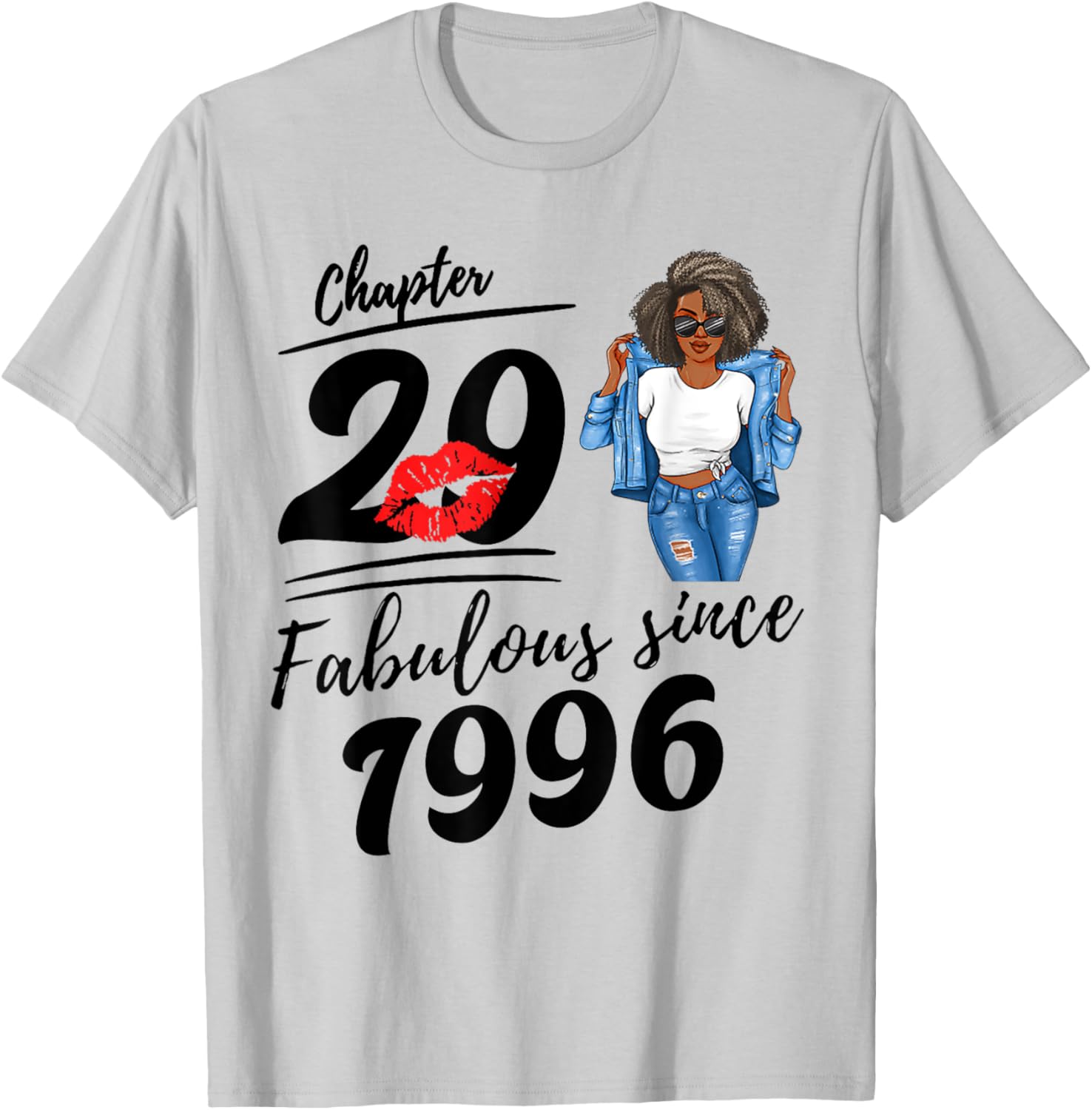 29th Birthday Melanin T-Shirt Fabulous Since 1996 for Women - 8