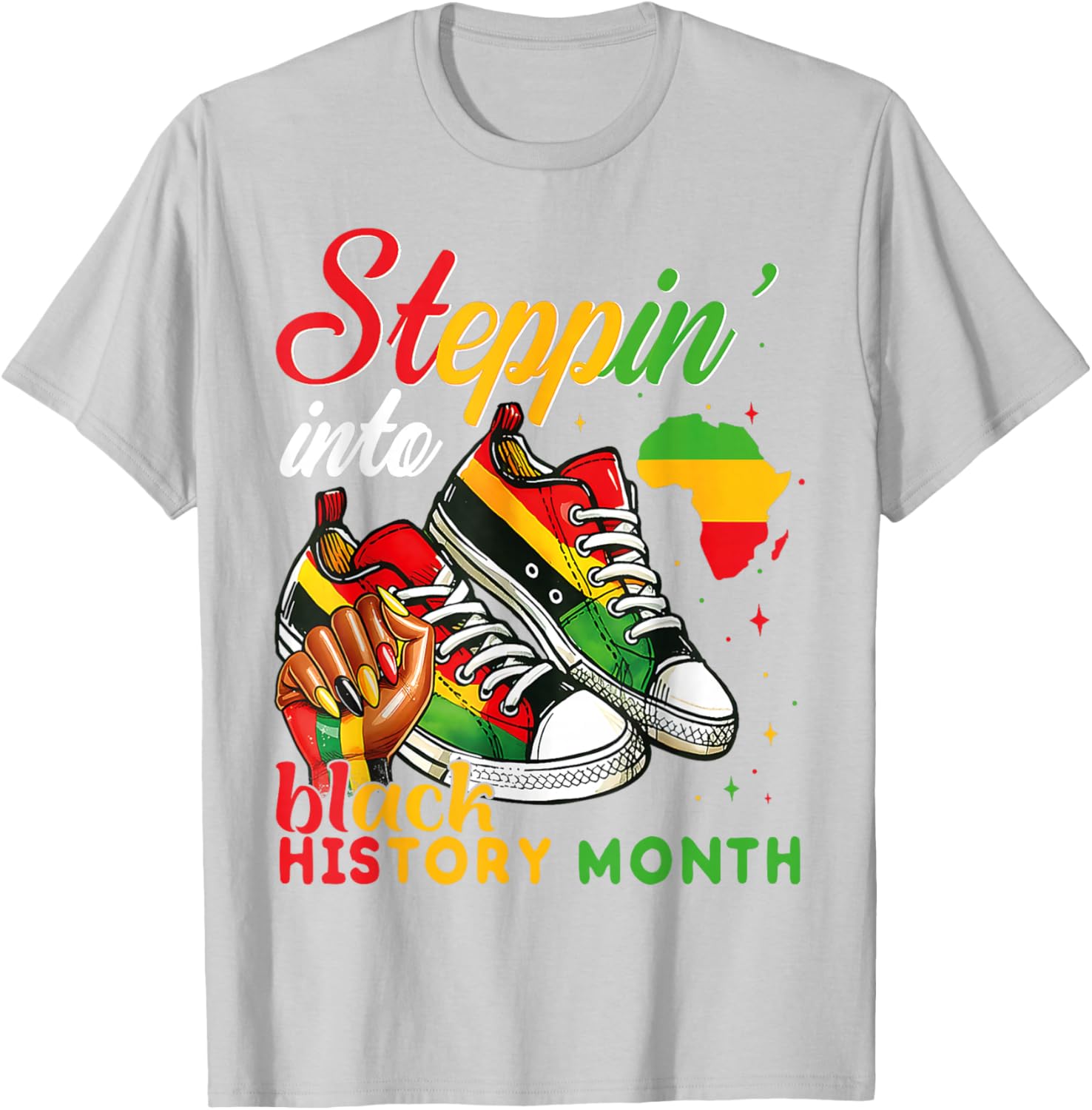 Black History Month Sneakers T-Shirt for Black Girls - Celebrate Heritage - 12
