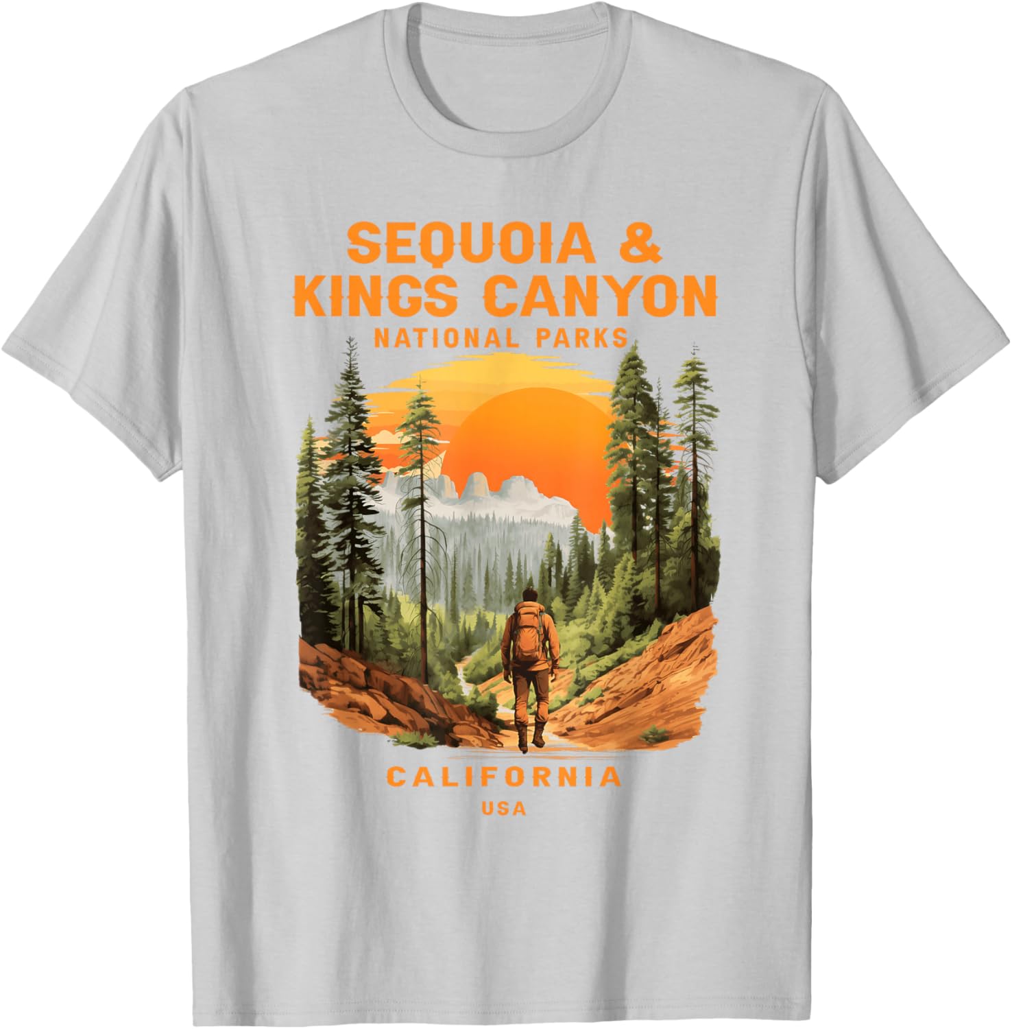 Sequoia Kings Canyon National Parks Hiking Tee Comfortable Outdoor Shirt - 5