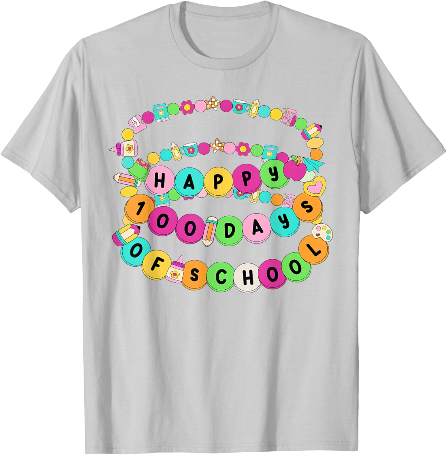 Happy 100 Days School Fun T-Shirt for Teachers and Students - 6