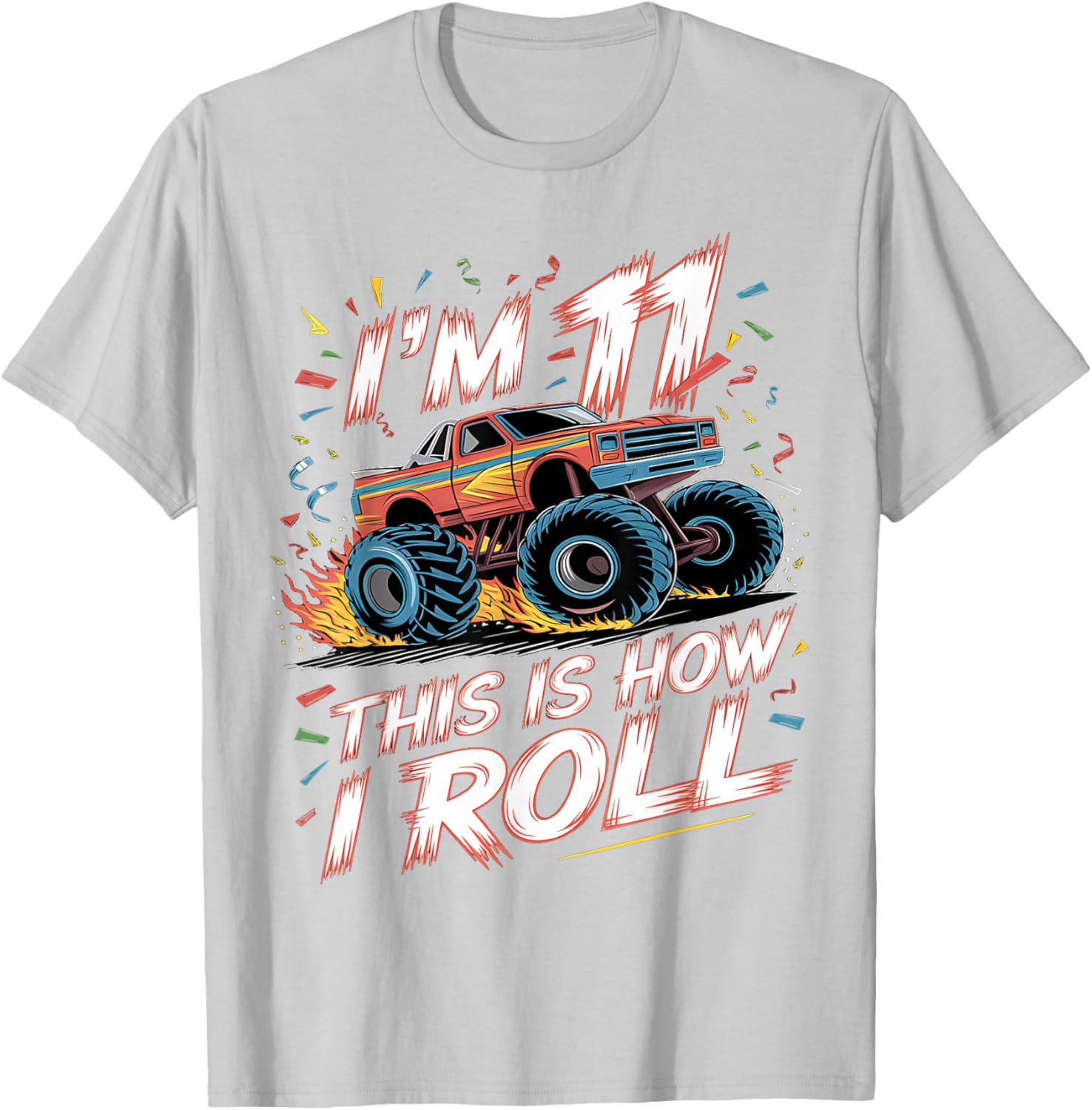 Monster Truck 11th Birthday Shirt for Boys - Fun Birthday T-Shirt - 10