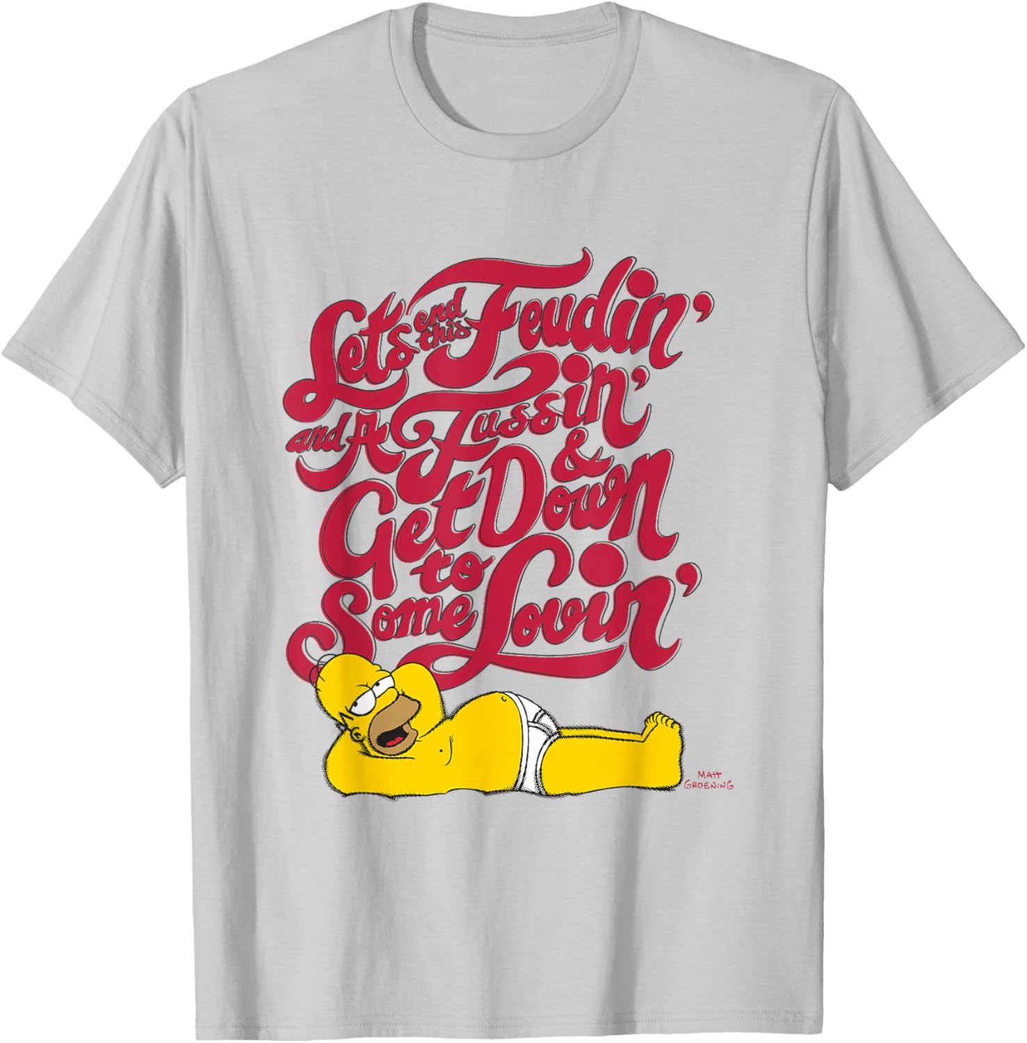 The Simpsons Sexy Homer Get Down To Some Lovin' Fun T-Shirt - 1
