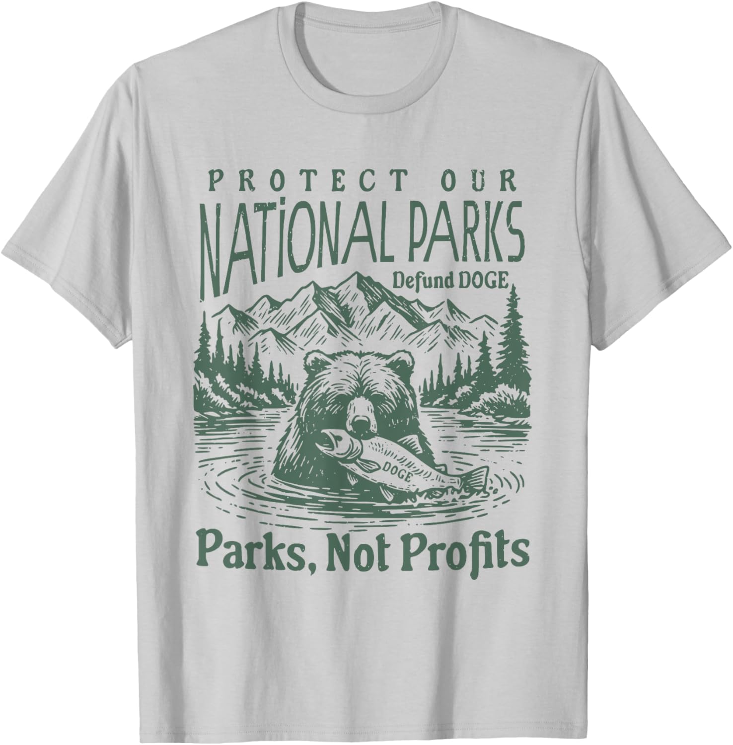 Support National Parks T-Shirt - Defund DOGE Parks Not Profits Design - 10