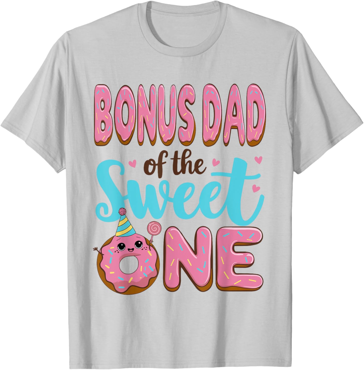 Bonus Dad Donut Party T-Shirt for 1st Birthday Girl Celebration - 6
