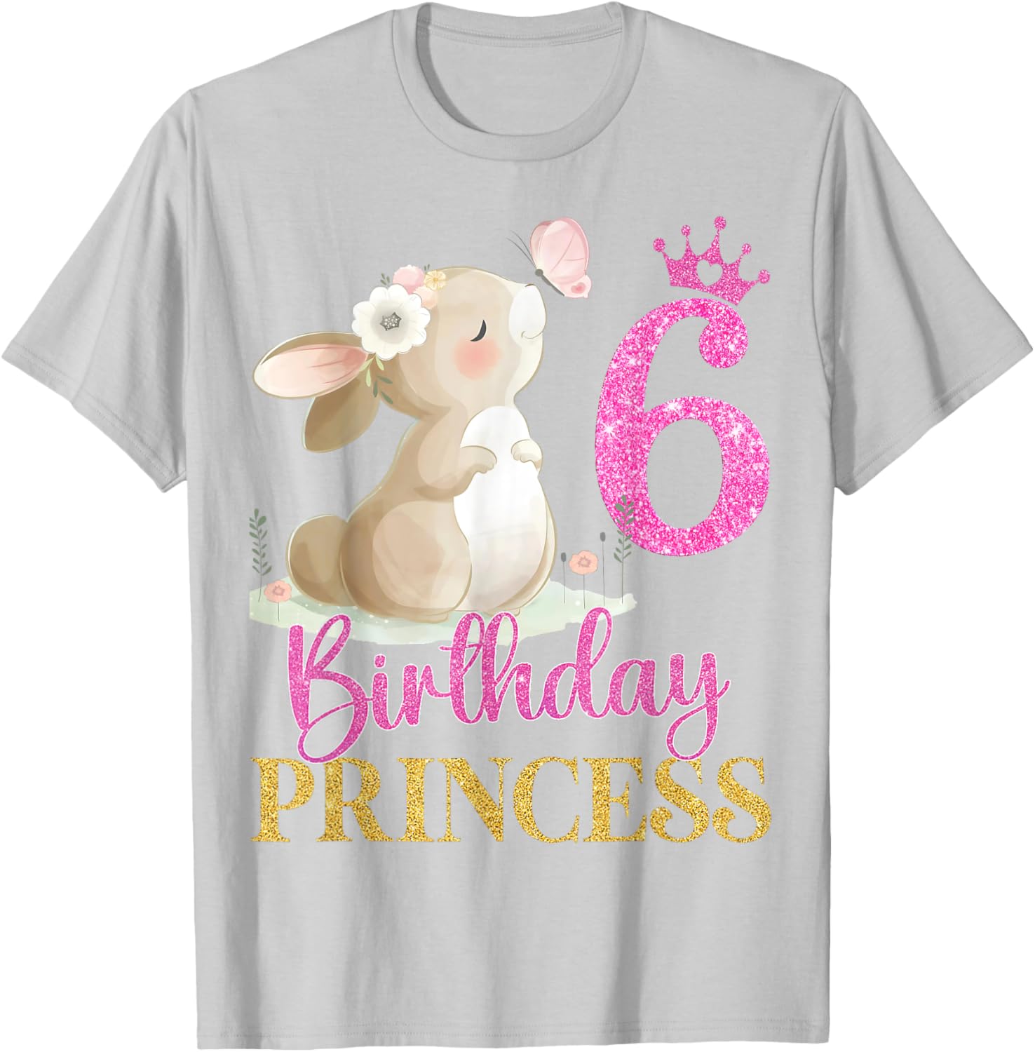 Adorable Rabbit Princess T-Shirt for 6th Birthday Girls - Perfect Gift! - 27