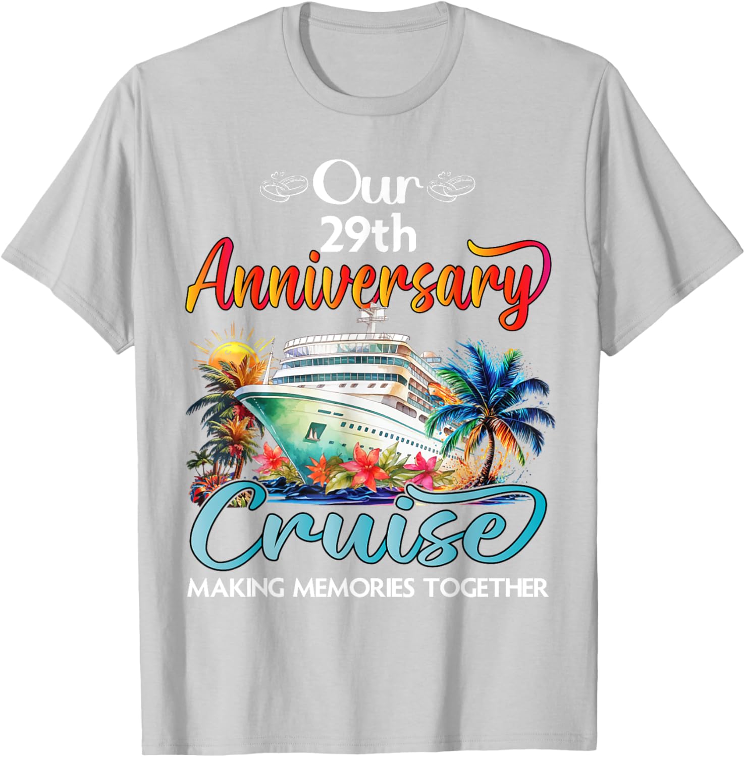 29th Anniversary Cruise T-Shirt for Couples Perfect Gift for Him and Her - 14