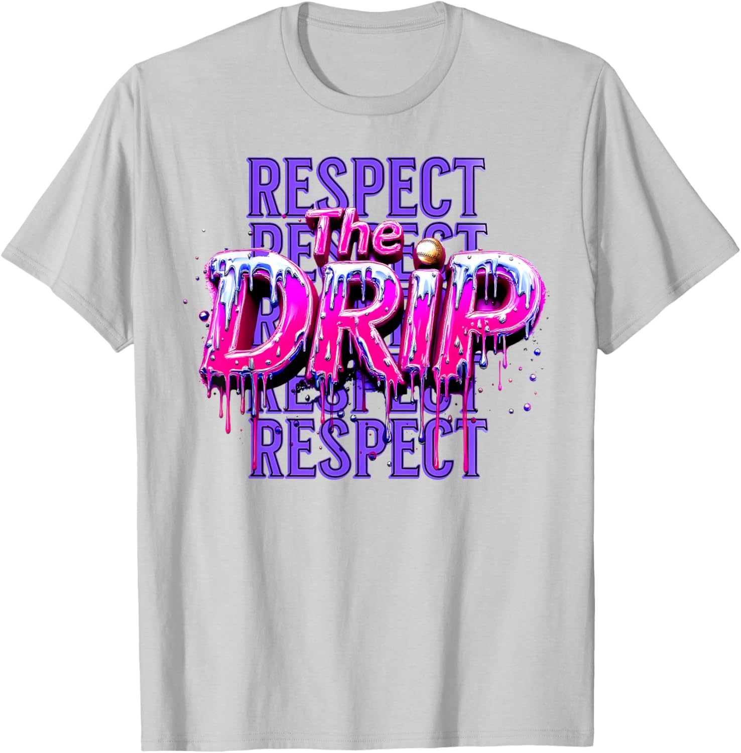 Respect The Drip Baseball Ice Cream Drip T-Shirt for Cool Style - 25