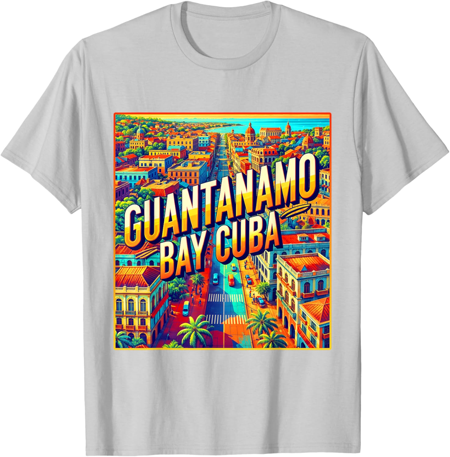 Vintage Retro Guantanamo Bay Cuba T-Shirt for Family Trips - 6
