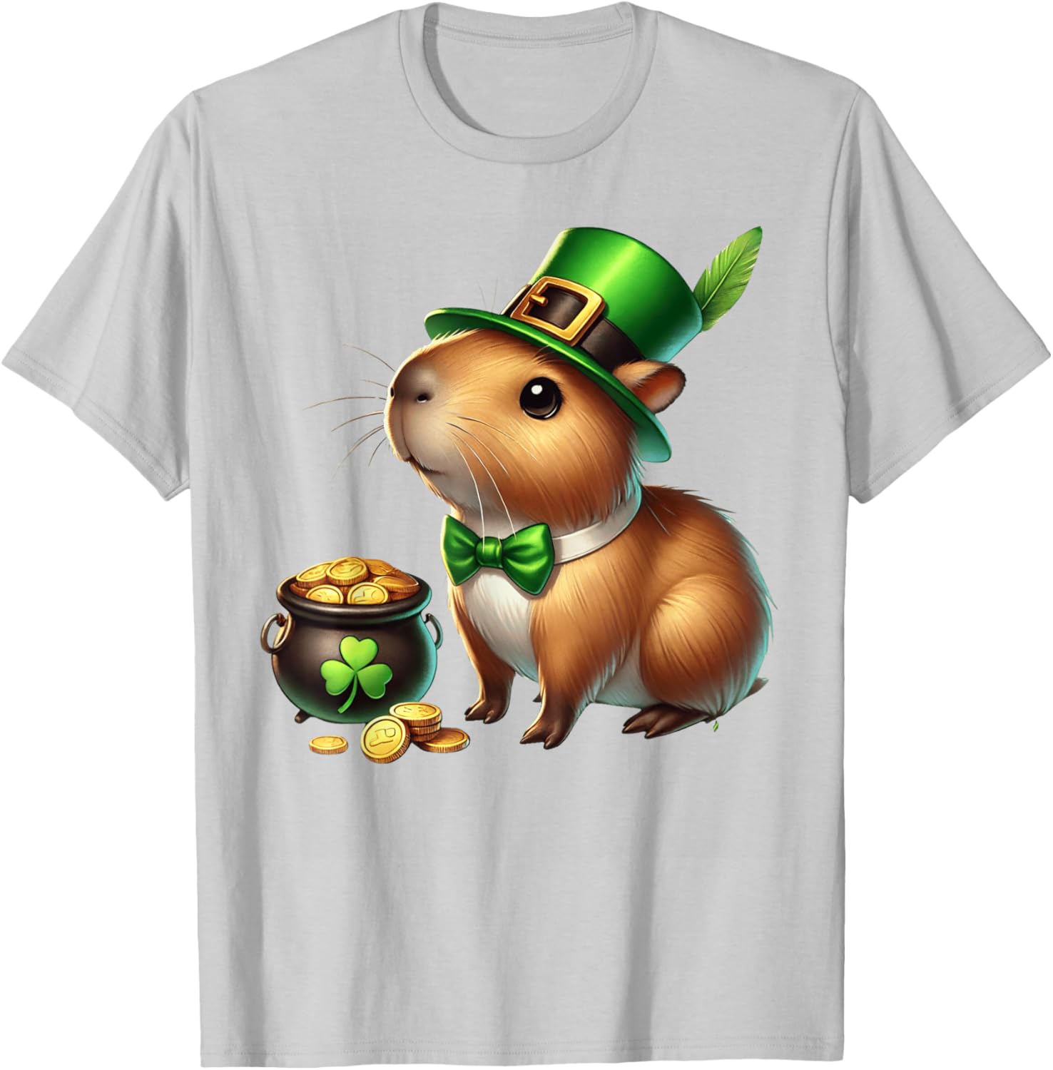Adorable Guinea Pig Leprechaun St Patrick's Day Kids T-Shirt - 3