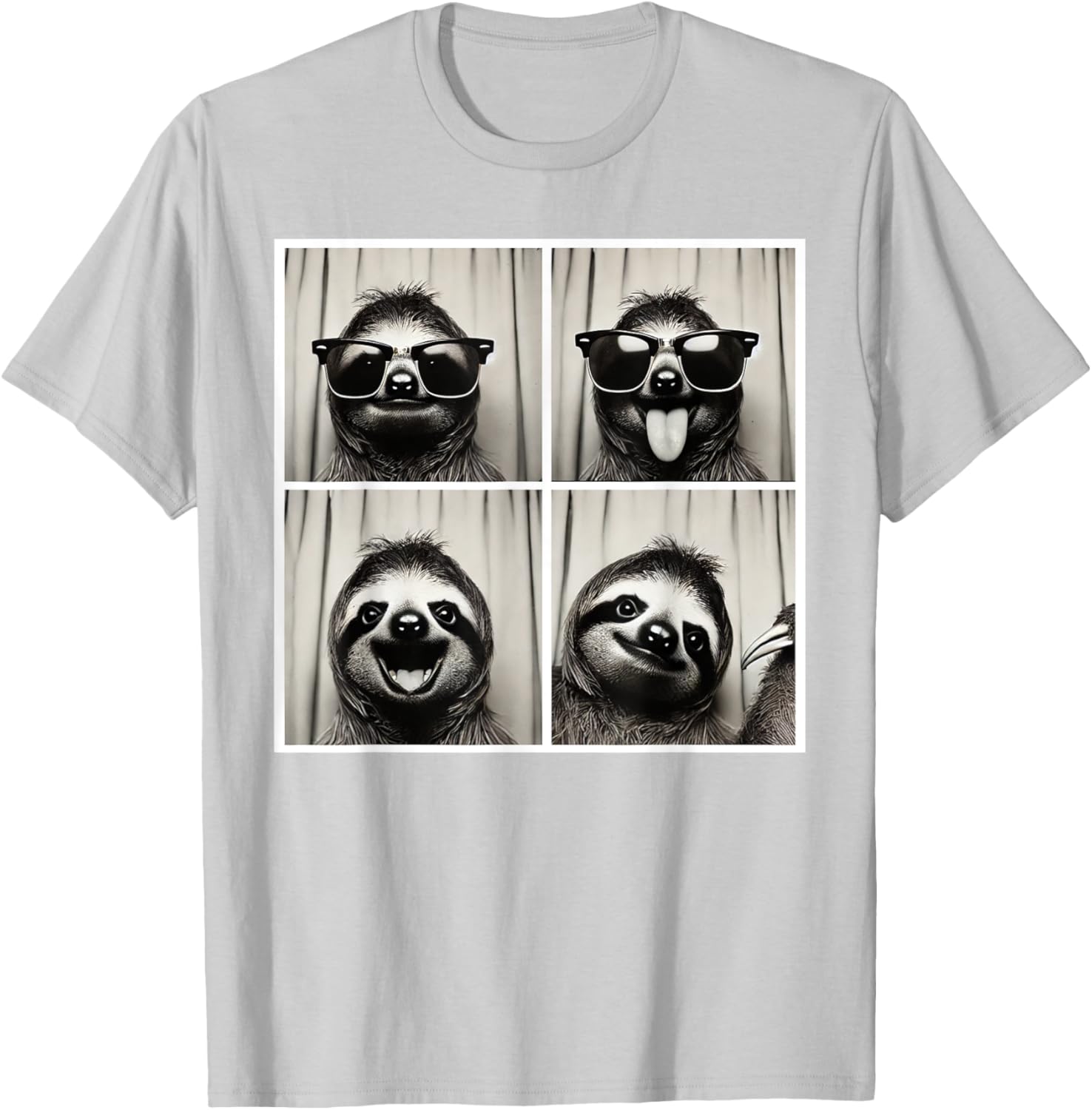 Funny Selfie Sloth T-Shirt with Sunglasses for Fun Casual Wear - 21