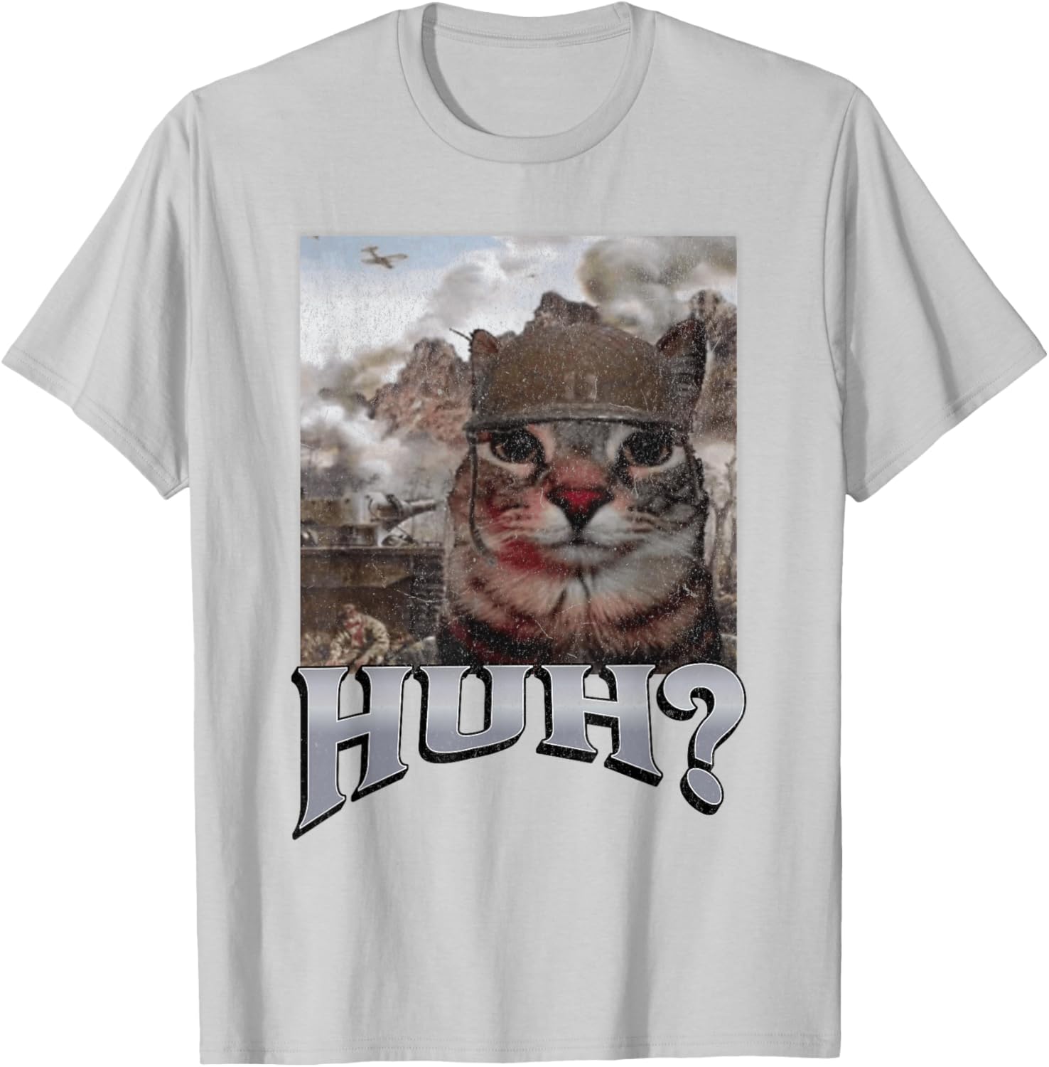 Funny Cat Meme T-Shirt for Men and Women - Huh? Graphic Tee - 26