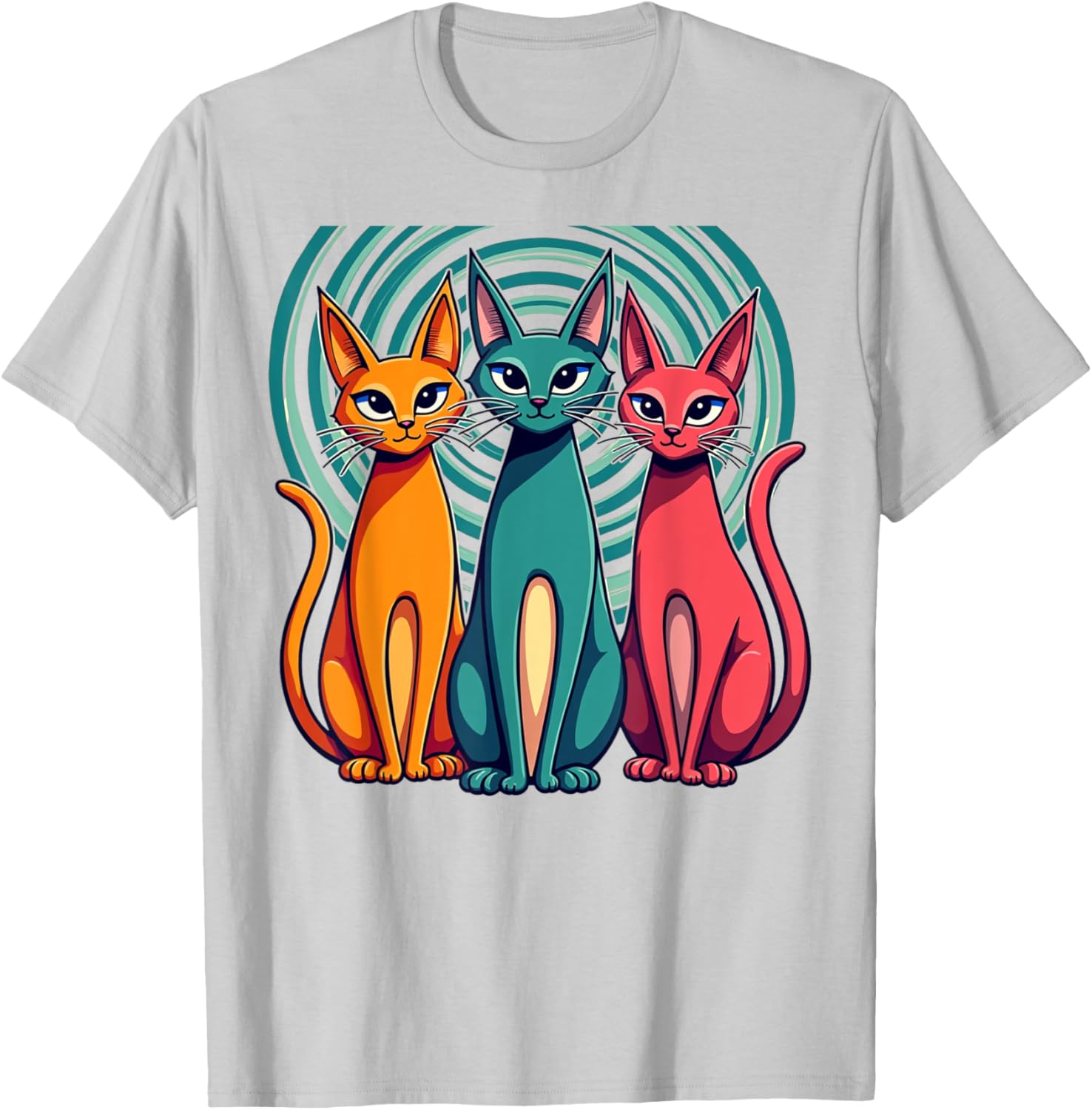 Vintage Retro Mid-Century Modern Cats T-Shirt 50s 60s Style Fashion - 16