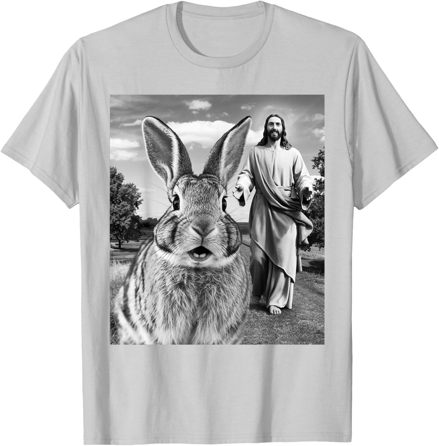 Happy Easter Bunny Selfie T-Shirt for Men Women Kids Fun Christian Style - 18