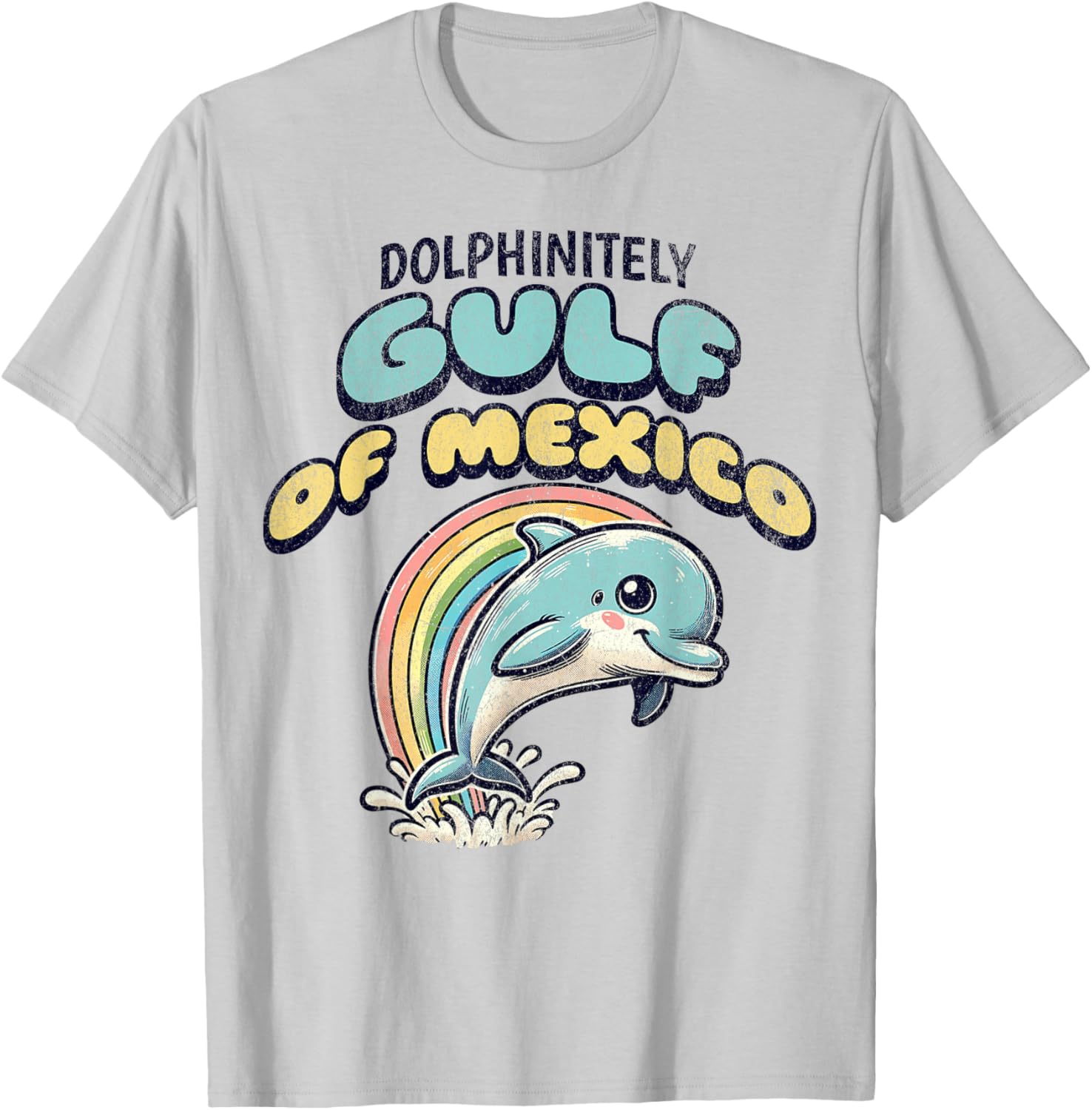 Vintage Retro Dolphin T-Shirt Gulf of Mexico Fun Summer Apparel - 3