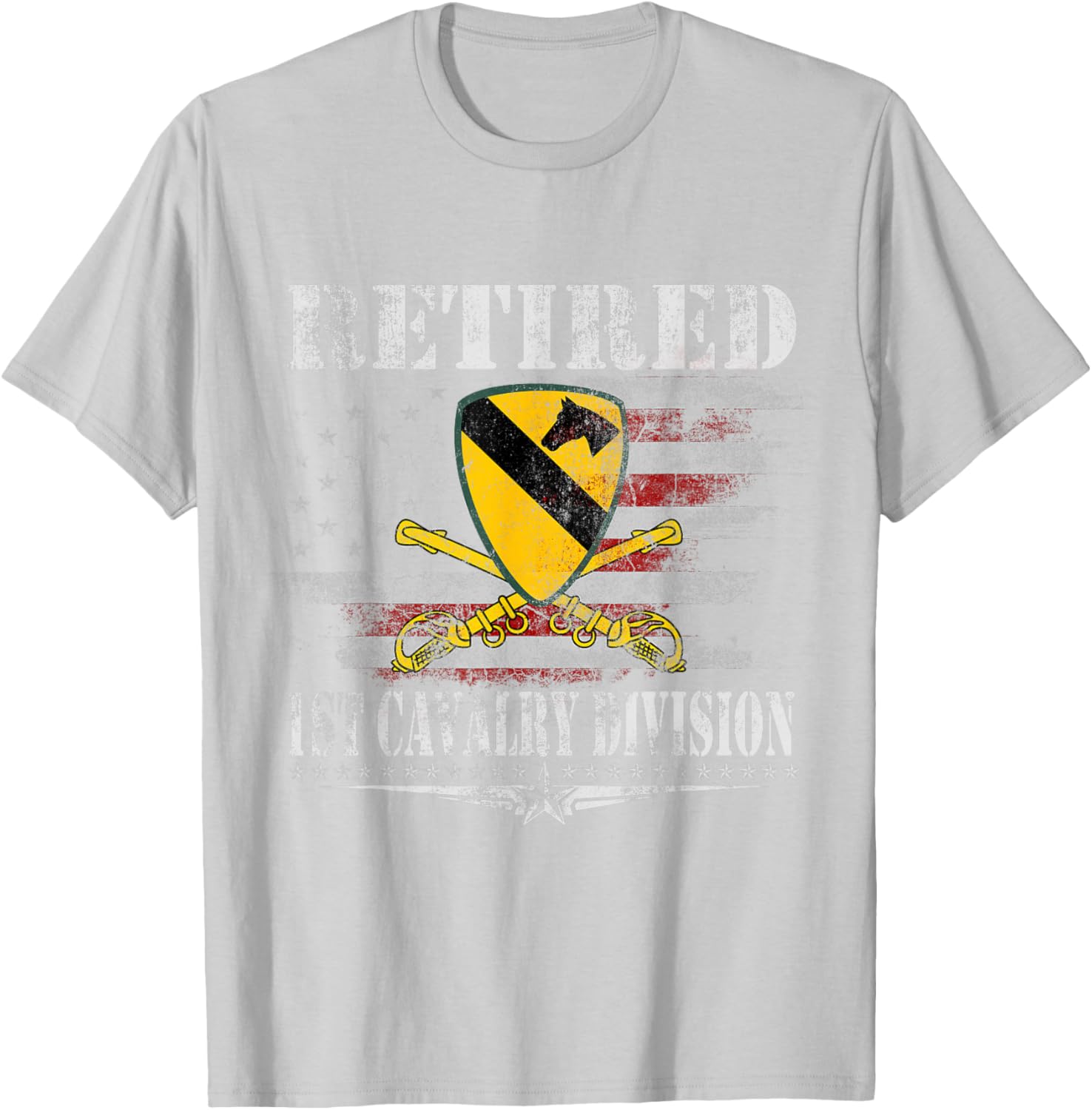 Retired 1st Cavalry Division Veteran T-Shirt for Patriotic Heroes - 1