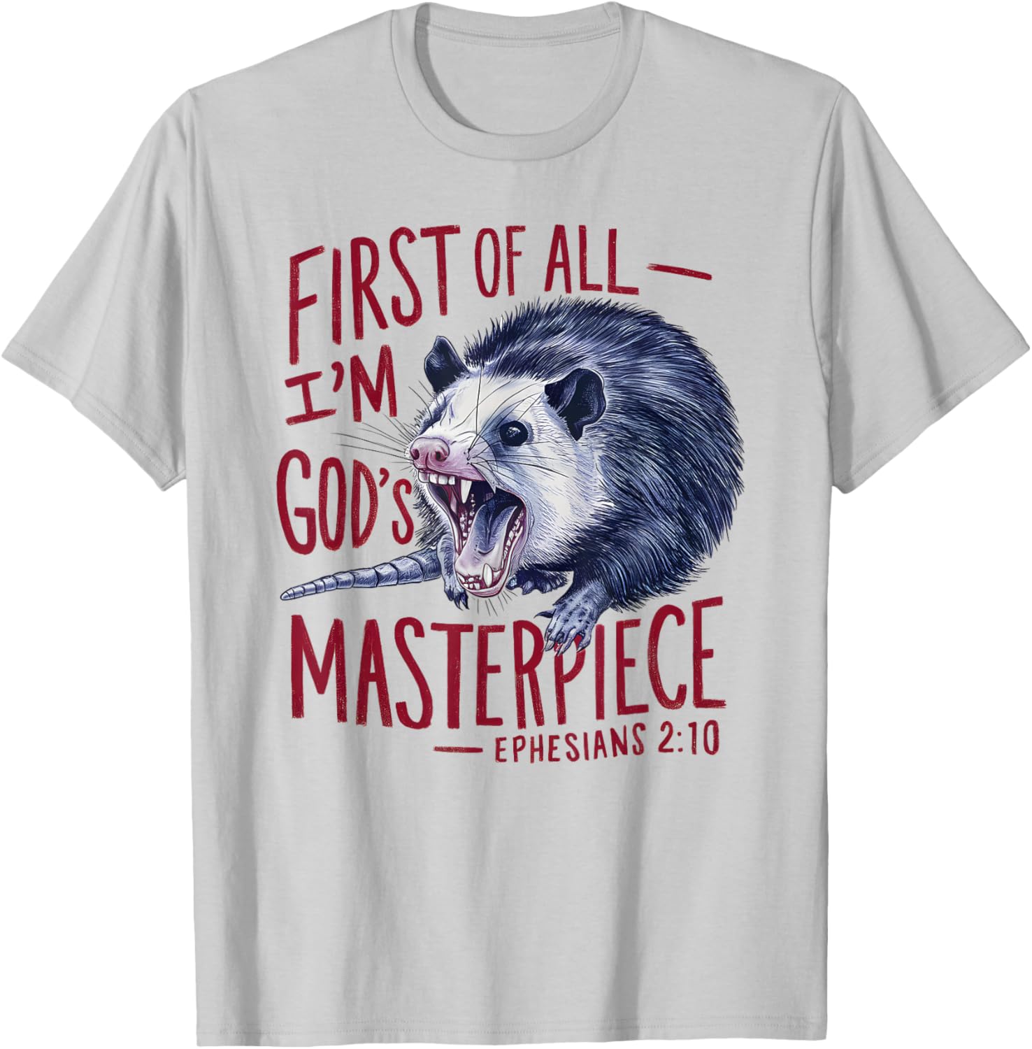 Funny Raccoon T-Shirt I'm God's Masterpiece Gift for Animal Lovers - 14