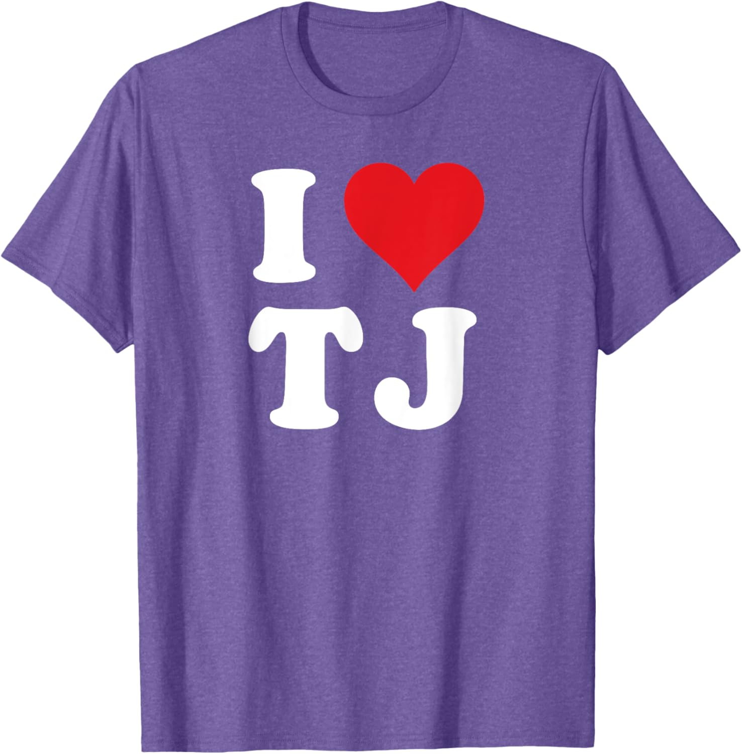 I Love TJ Initials T-Shirt Cute Heart Design for T J Fans - 21