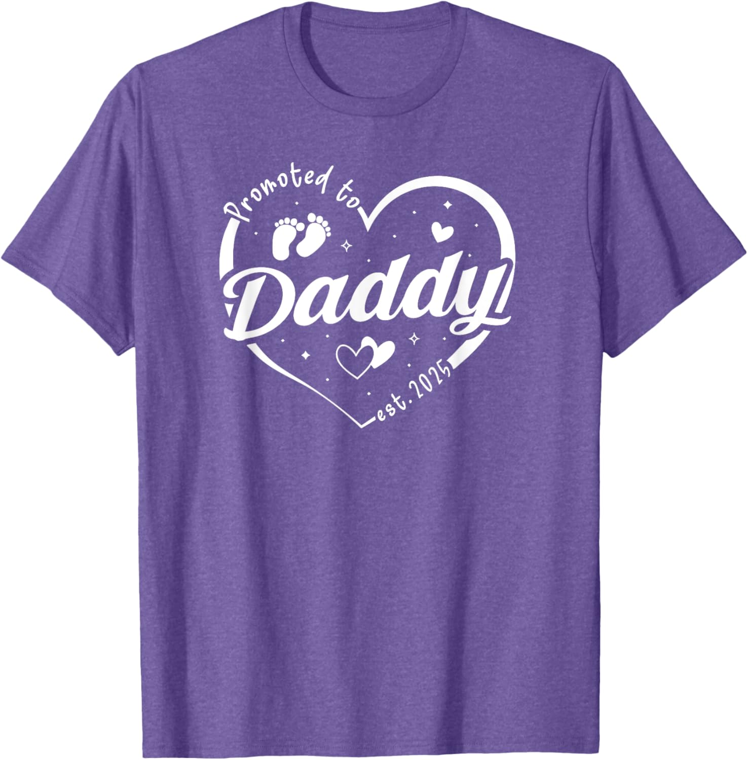 Promoted to Daddy Est 2025 Father's Day T-Shirt for Soon-to-Be Dads - 9