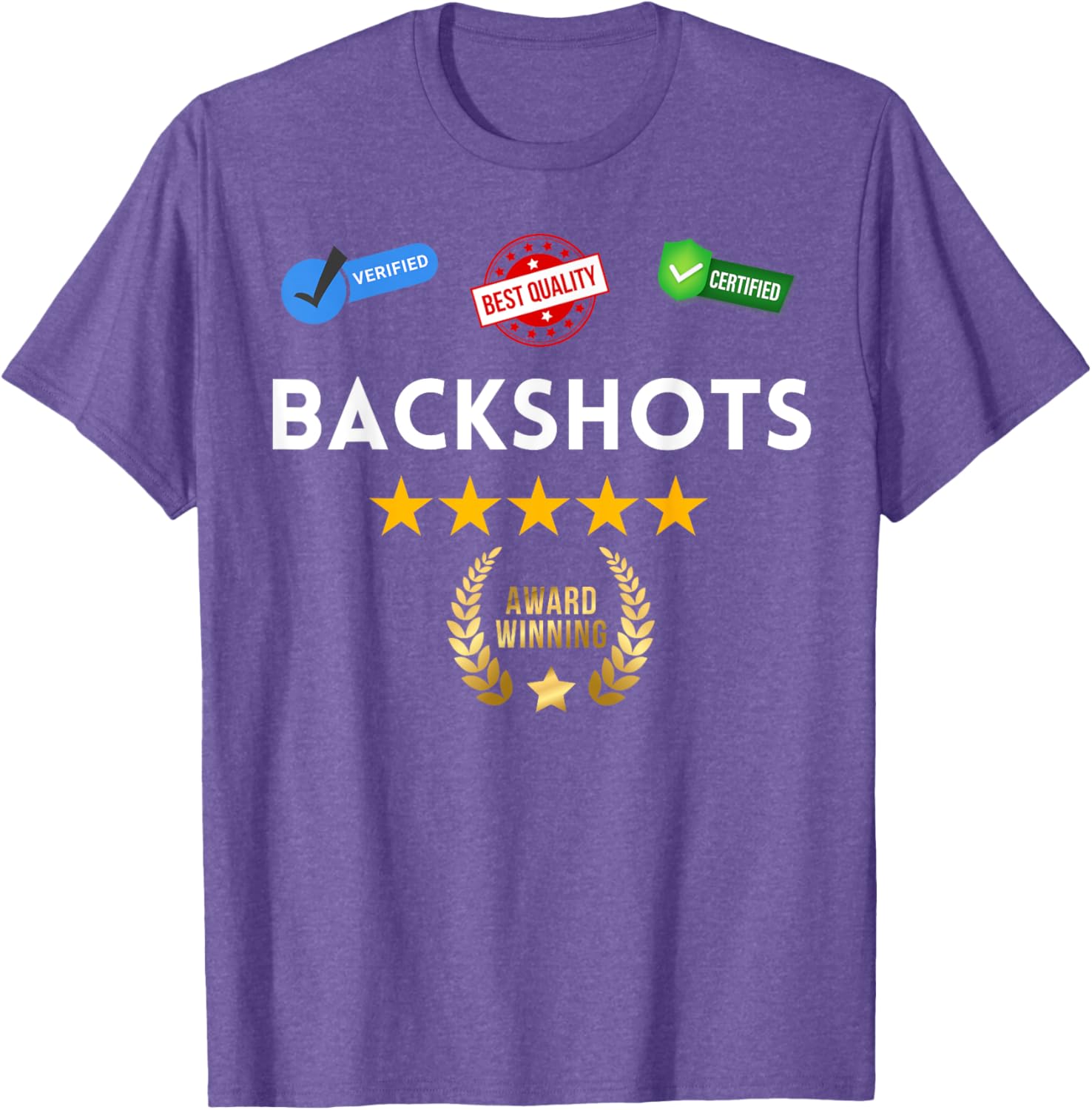 Backshots Five Star Review Award Winning T-Shirt for Trendy Style - 2