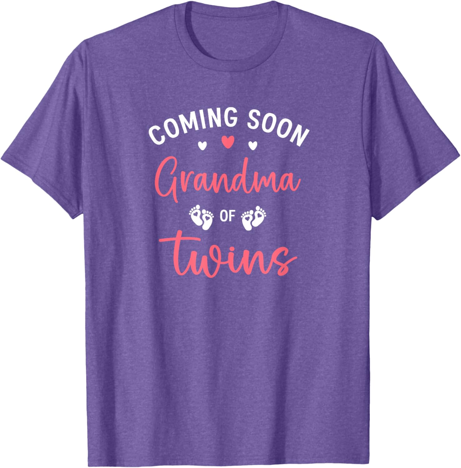 Coming Soon Grandma of Twins T-Shirt Cute Gift for New Grandmothers - 7