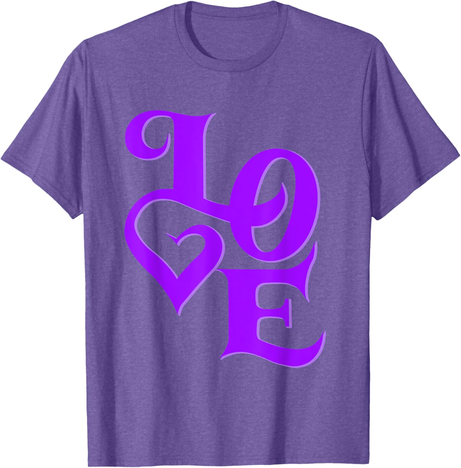 Purple Love Graphic T-Shirt for Stylish Casual Wear and Unique Fashion - 22