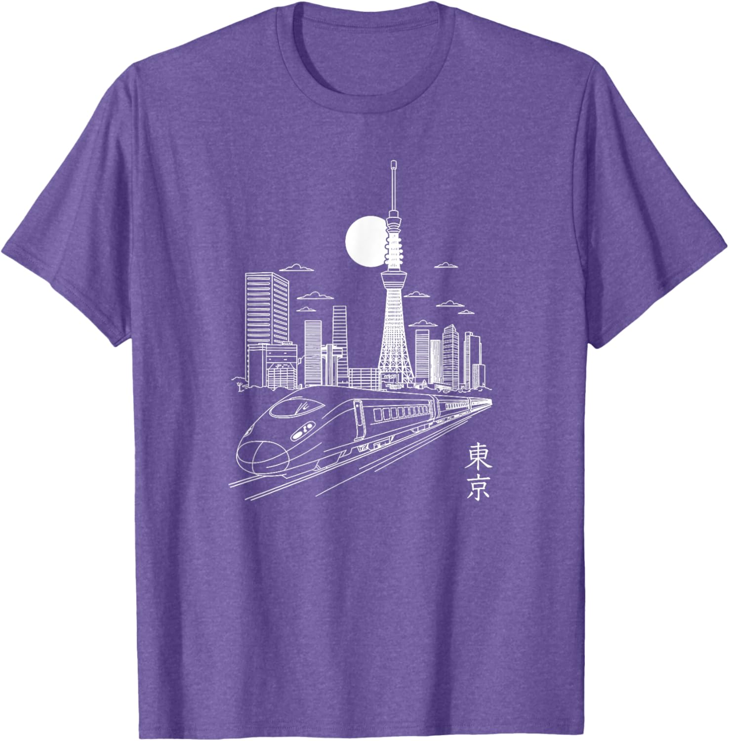 Tokyo Skyline T-Shirt with Skytree and Tokyo Tower Landmarks - 3