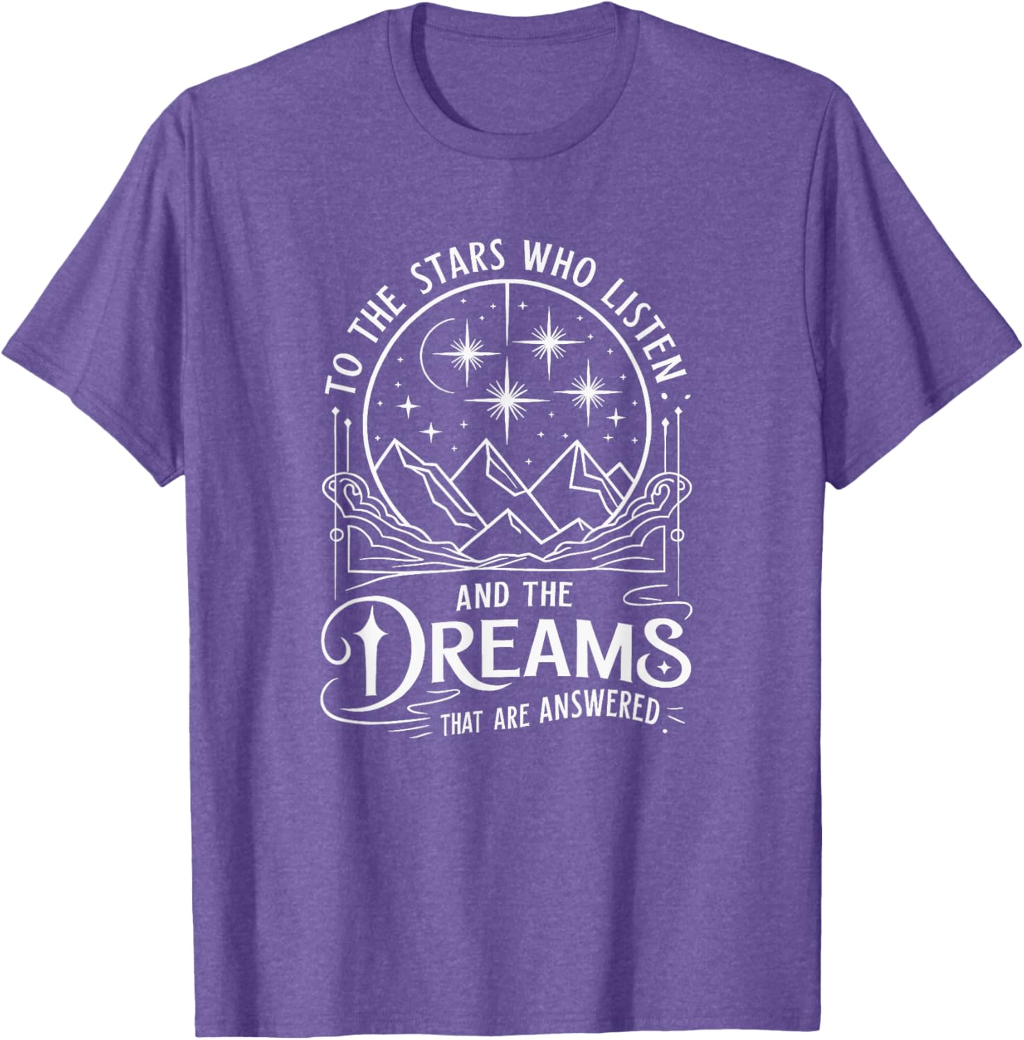 To Stars Who Listen Fantasy Book Lover T-Shirt for Dreamy Readers - 13