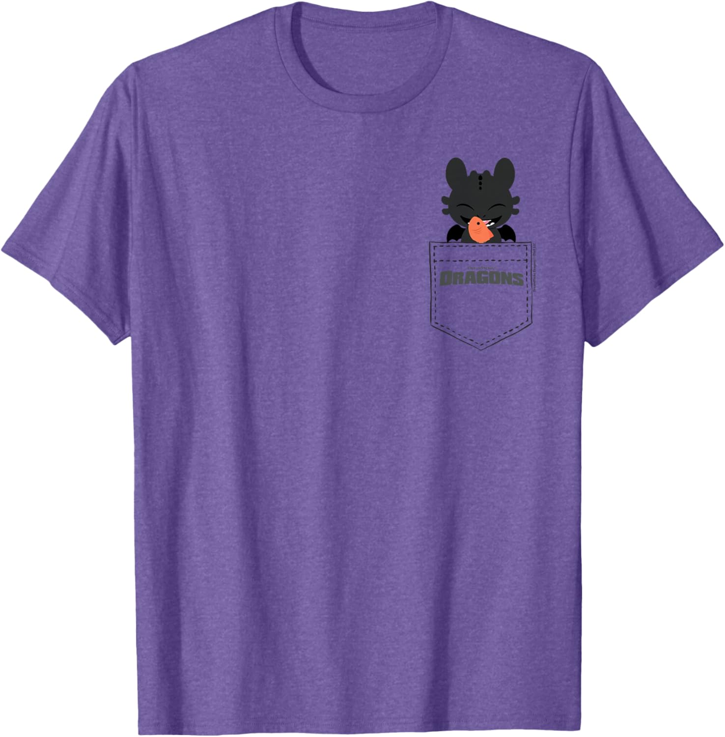 DreamWorks Dragons Toothless Faux Pocket T-Shirt for Fans and Adventures - 2