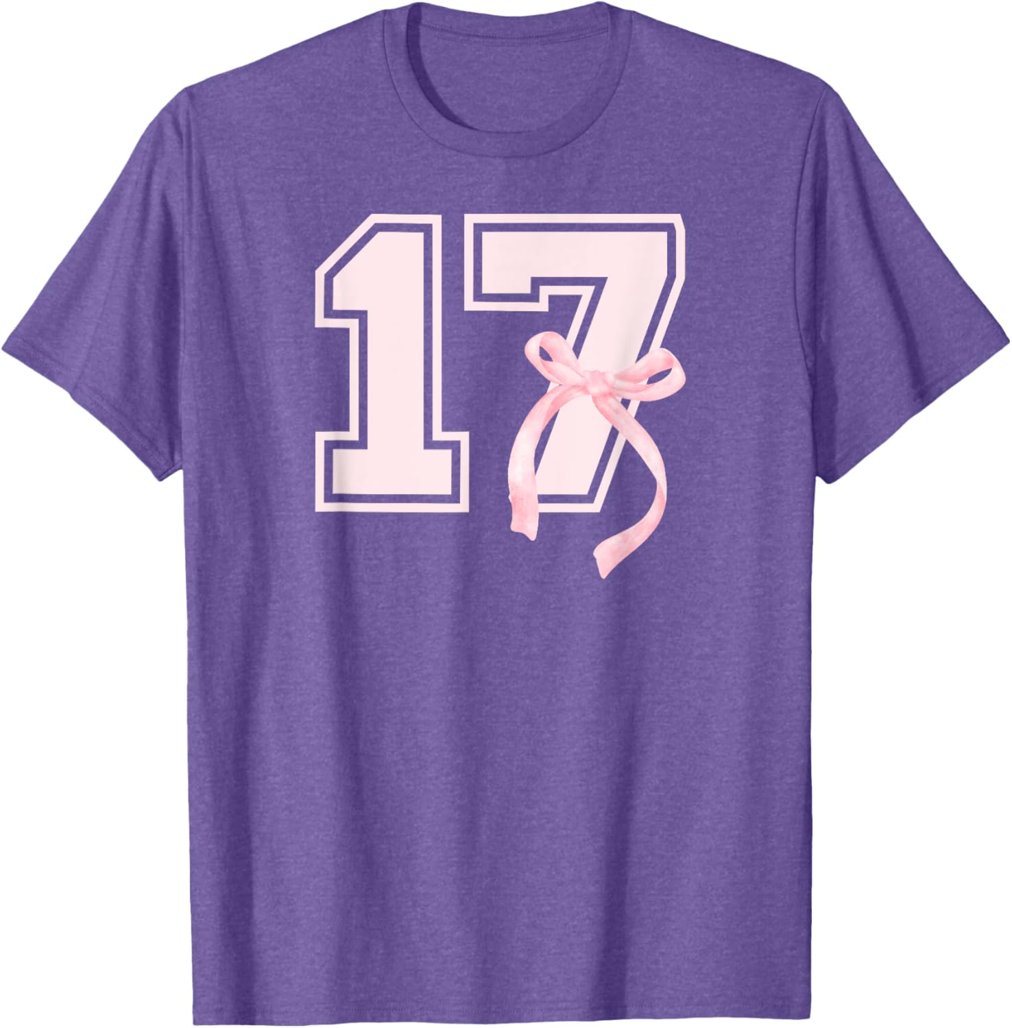 17th Birthday Bow T-Shirt for Stylish Seventeen Year Old Girls - 18