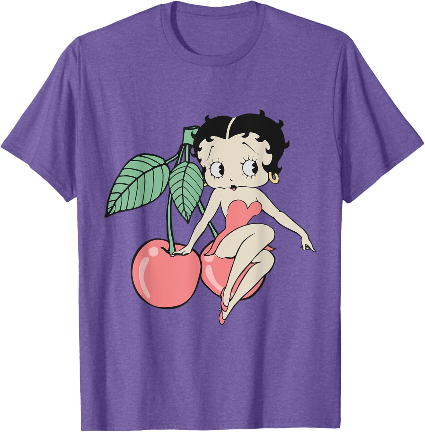 Vintage Betty Boop Red Cherry T-Shirt for Retro Fashion Lovers - 7