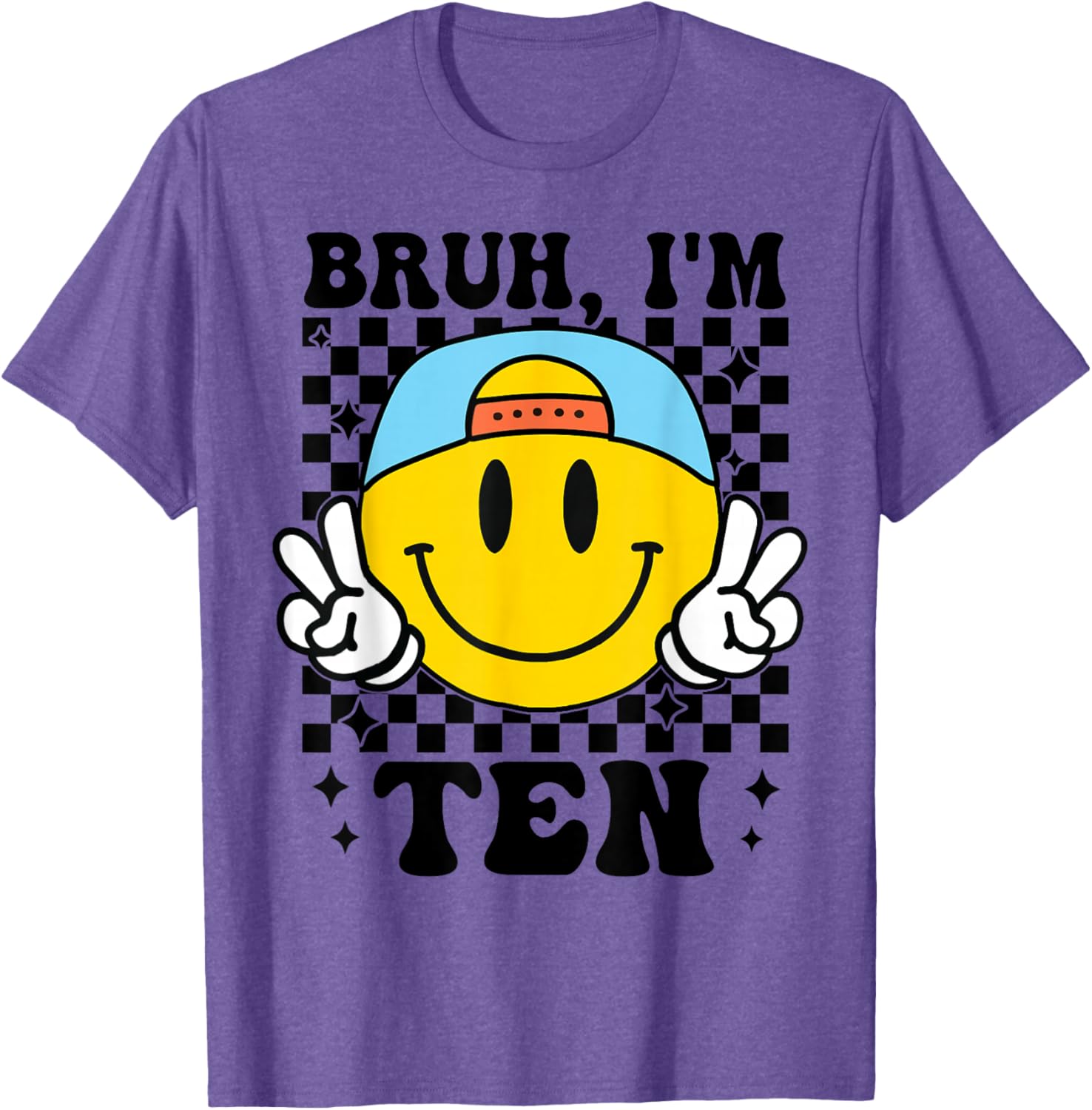 Groovy 10th Birthday T-Shirt for Boys Girls Fun Trendy Design - 7