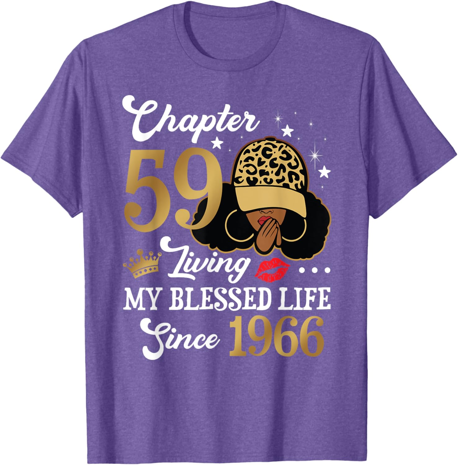 Black Woman Chapter 59 Blessed Life Since 1966 T-Shirt for All Ages - 5