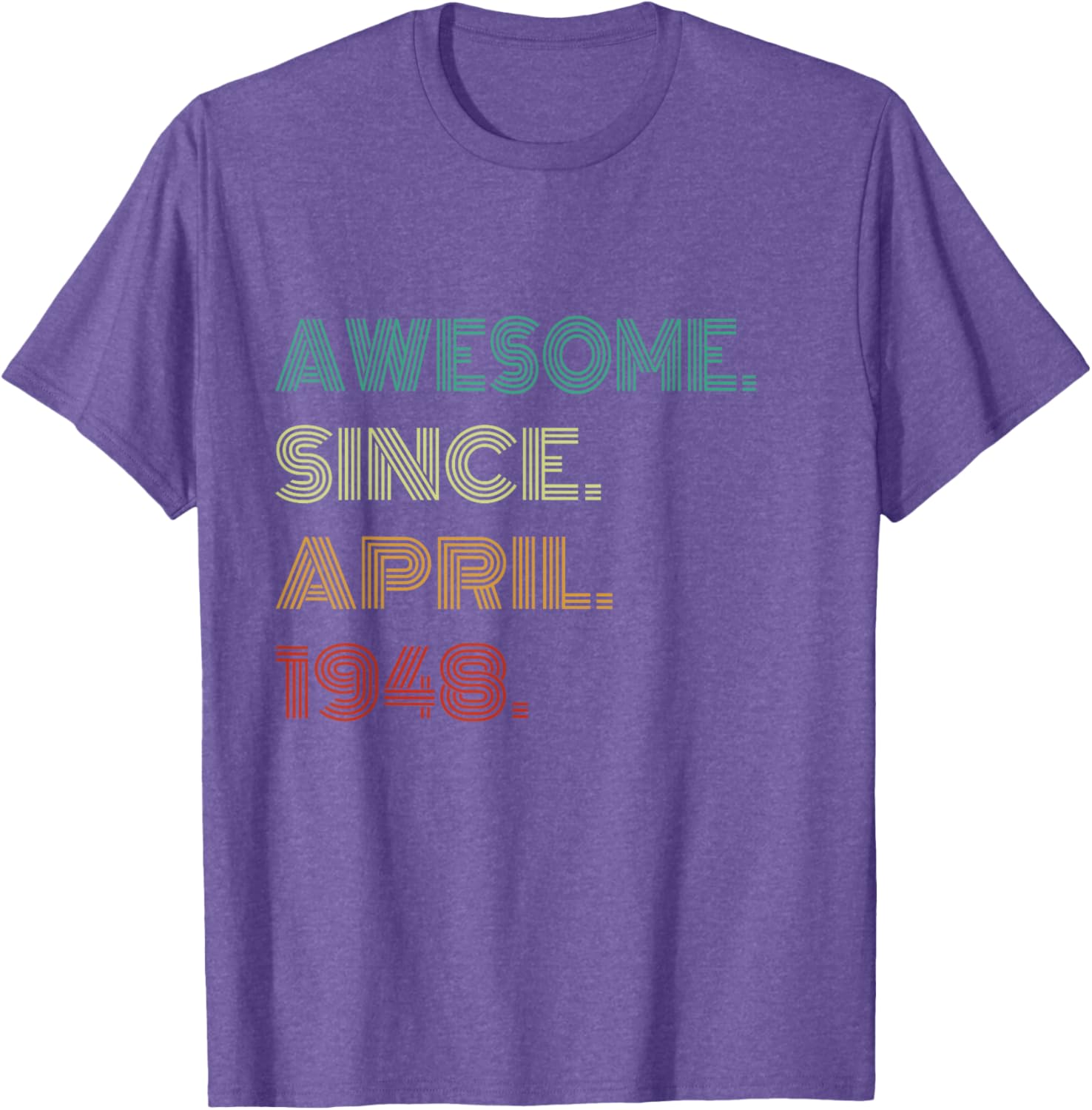 77 Awesome Years Since April 1948 77th Birthday T-Shirt Gift for Him/Her - 7