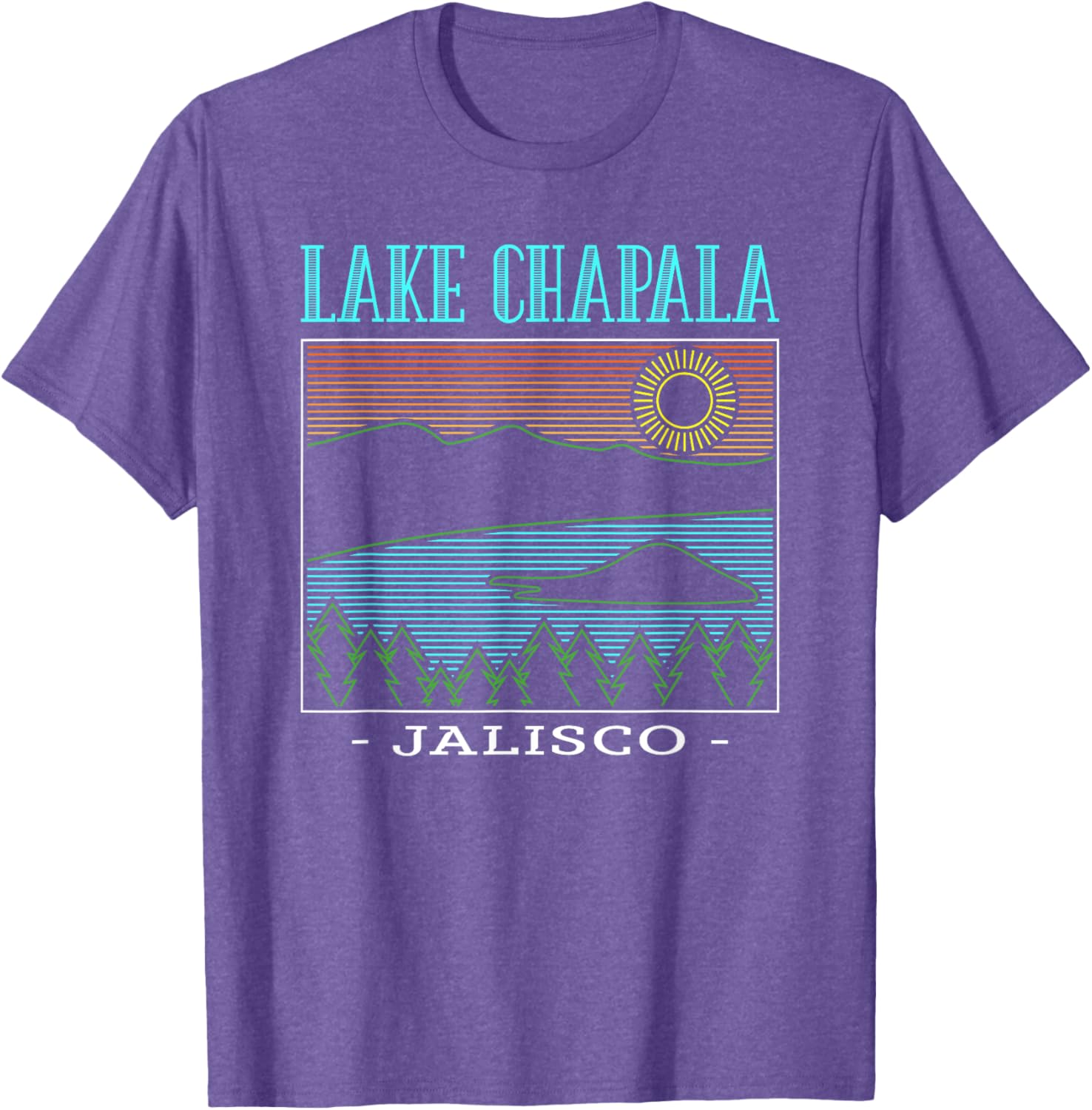 Lake Chapala Jalisco Mountains Vintage T-Shirt for Outdoor Lovers - 13