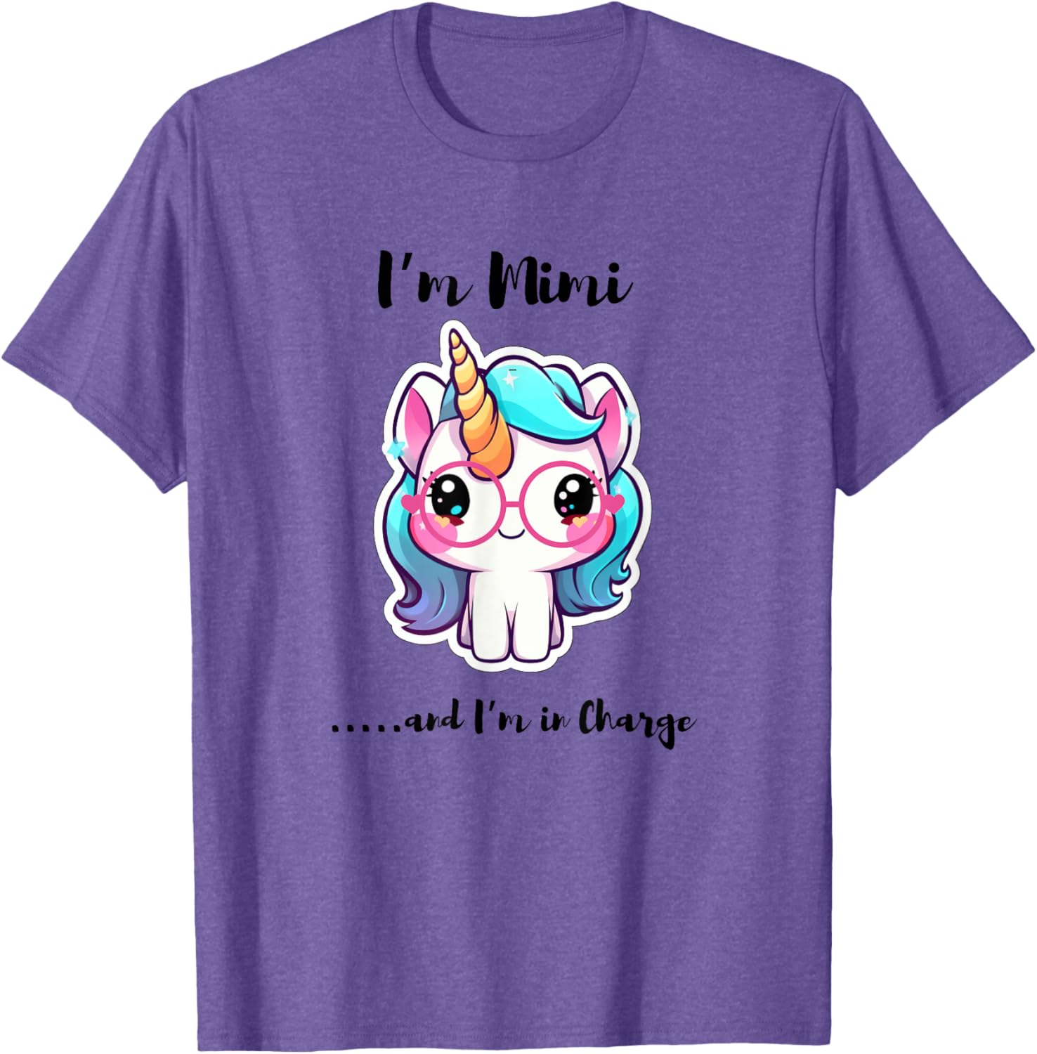 Funny I'm Mimi and I'm in Charge Unicorn T-Shirt for Kids and Adults - 4