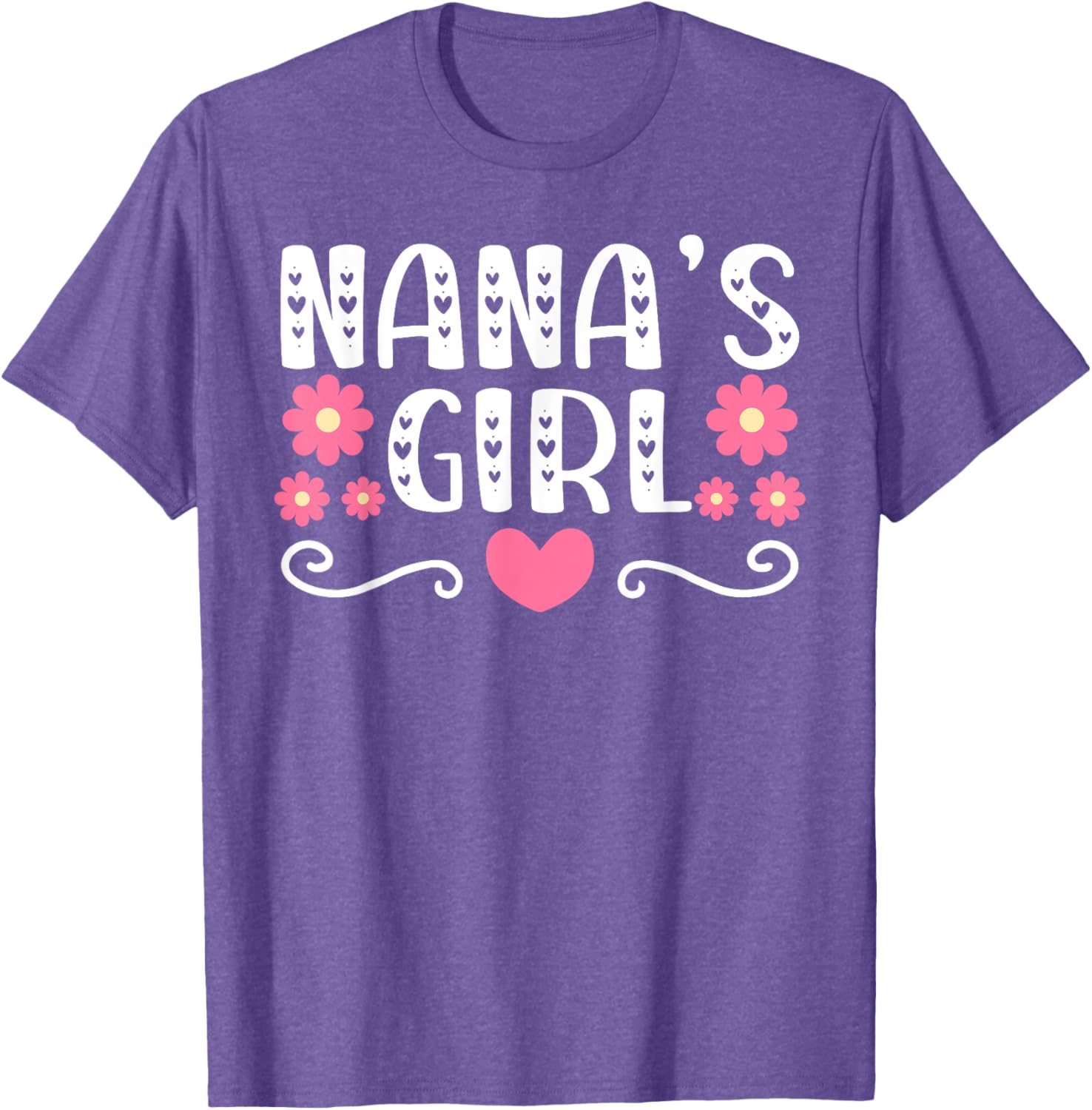 Nana's Girl Heart T-Shirt for Granddaughter - Cute Gift Idea - 17