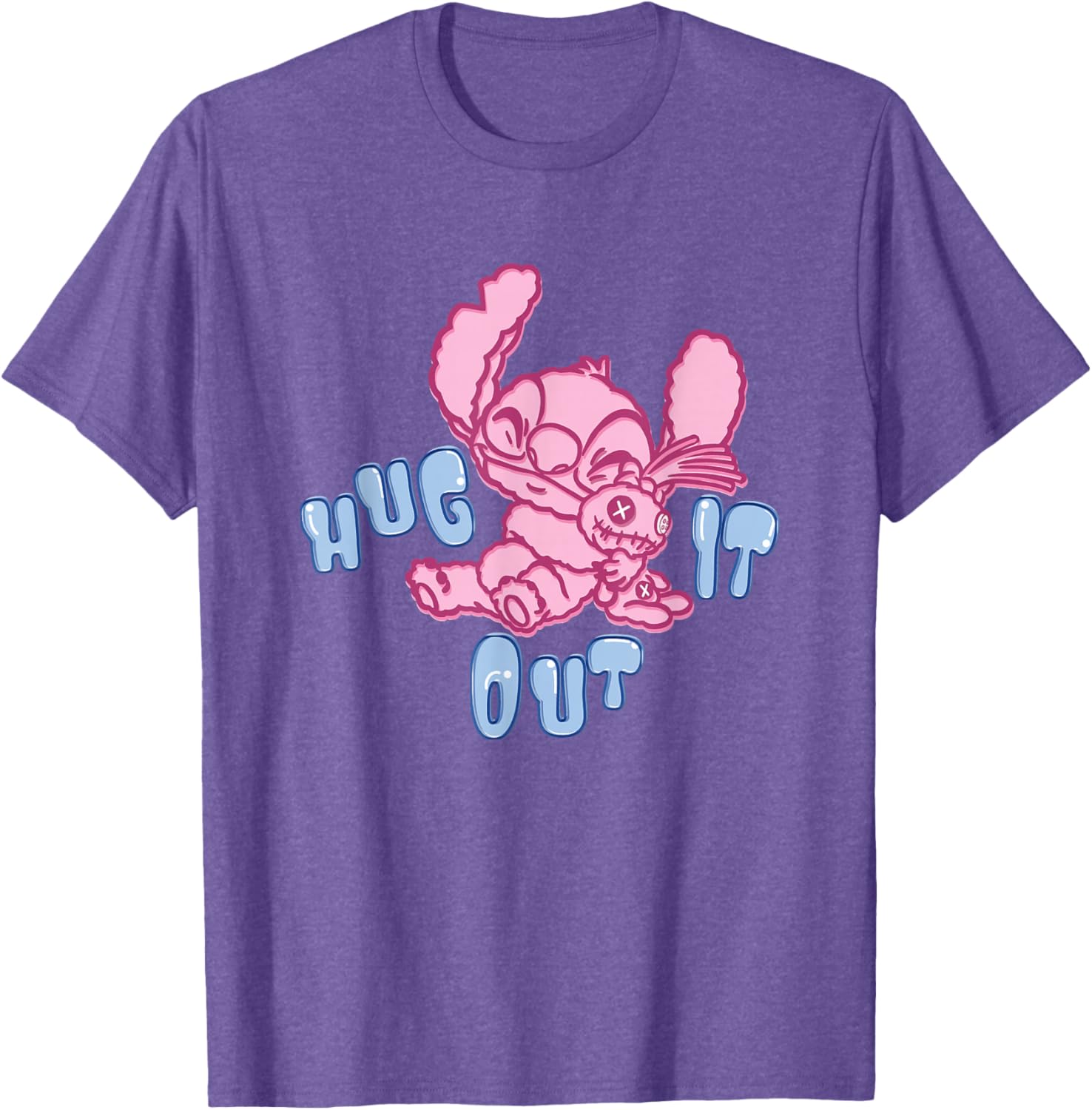 Disney Lilo & Stitch Cute Alien Stitch Hug It Out T-Shirt for Fun Styles - 7