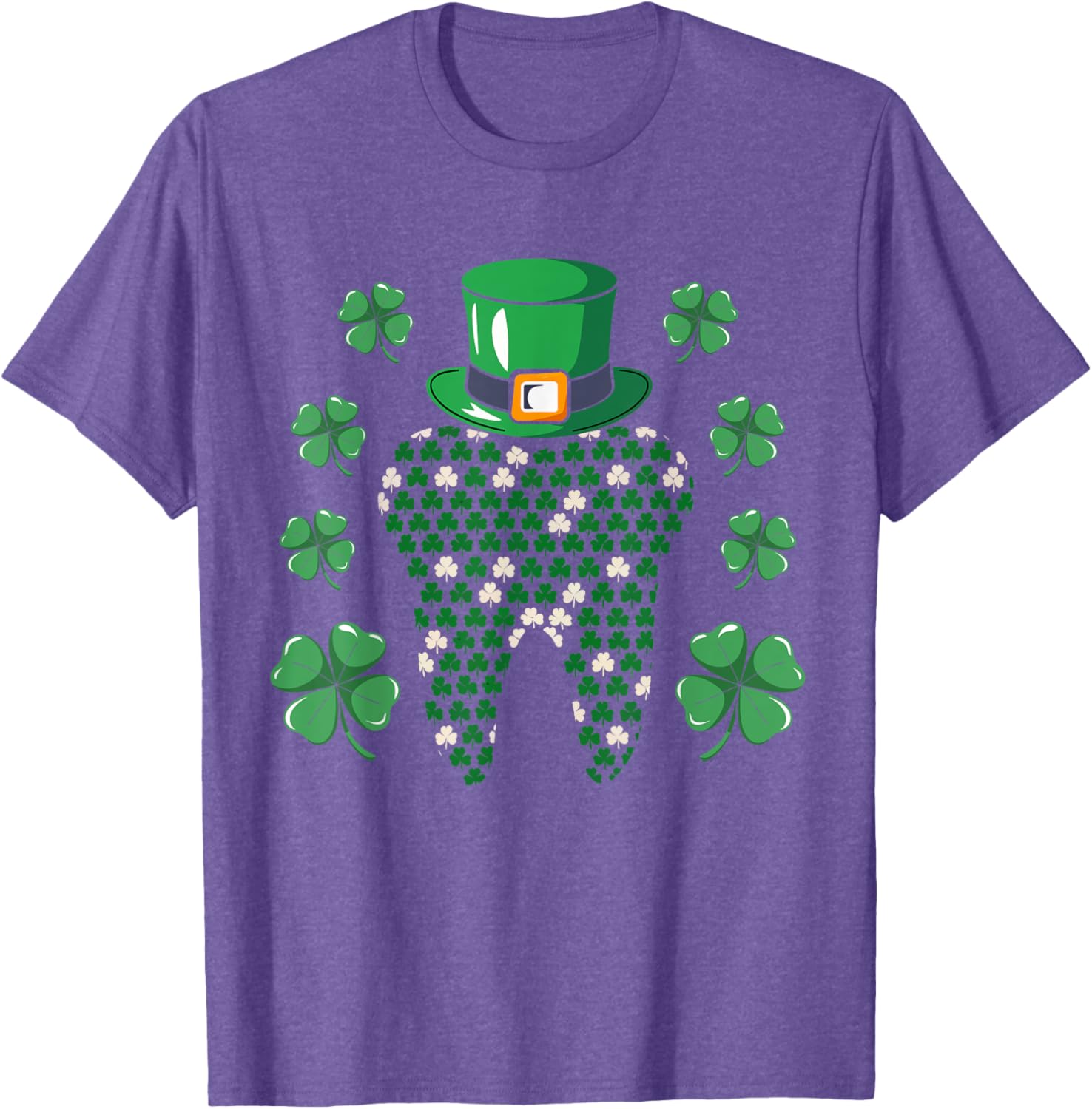Tooth Leprechaun Hat St Patrick's Day Dentist T-Shirt for Men - 15